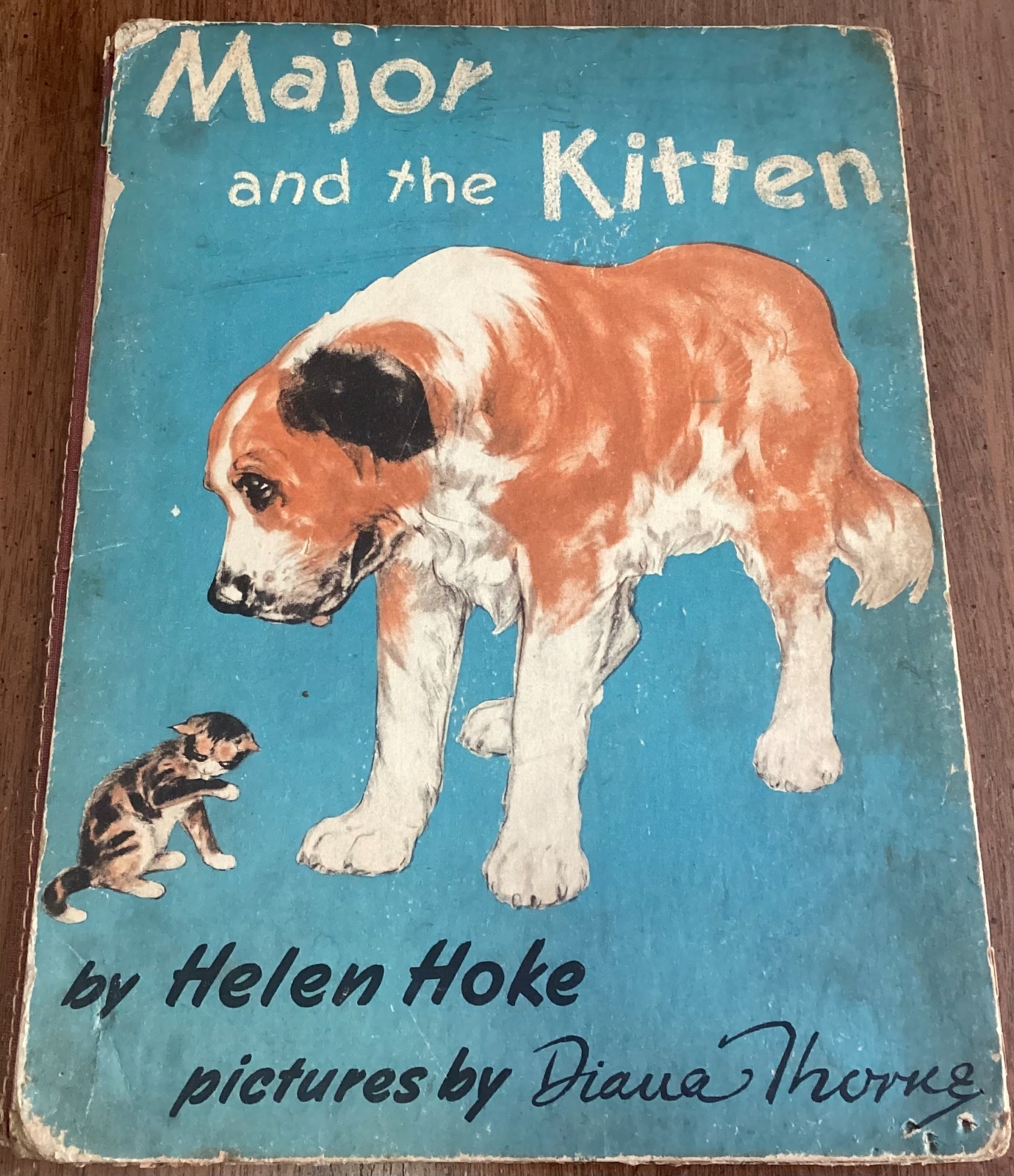 MAJOR AND THE KITTEN Helen Hoke Pictures Diana Thorne hardcover 1941 32 pages
