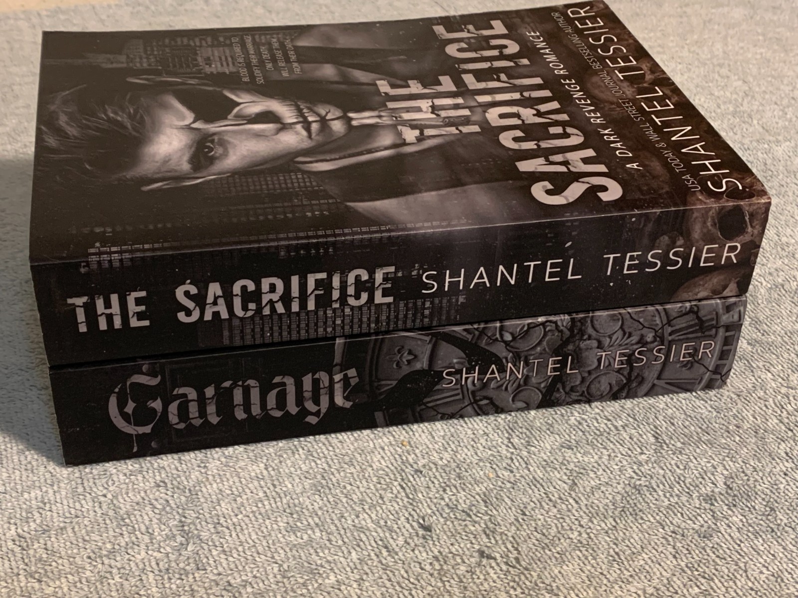 The Sacrifice and Carnage by Shantel Tessier (Lot of 2 Dark Revenge Romance PB)