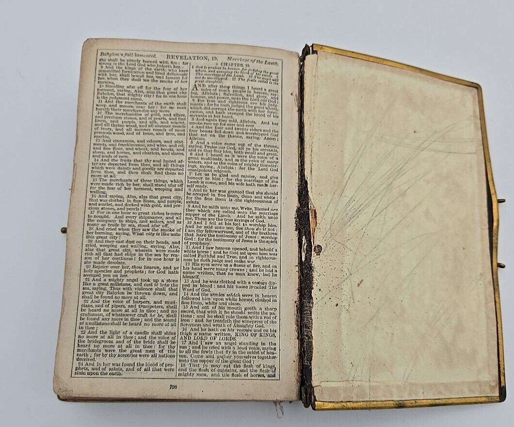 Holy Bible Antique Pocket Size King James 3.5 x 5.5 in. Eyre and Spottiswoode