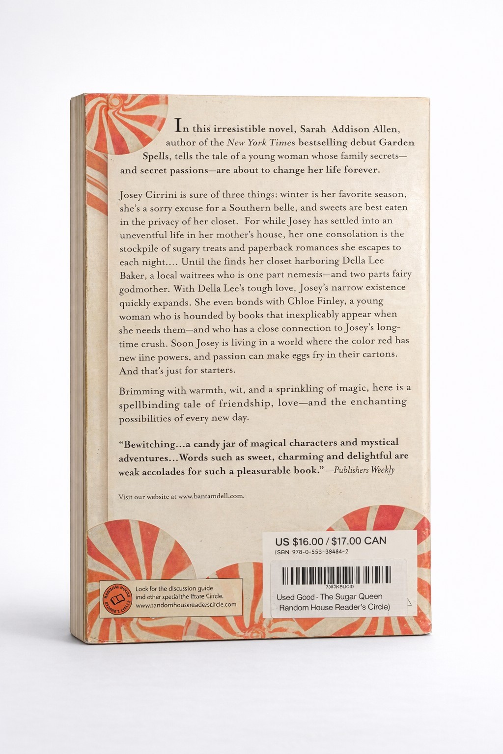 Sugar Queen : A Novel by Sarah Addison Allen (2009, Trade Paperback)