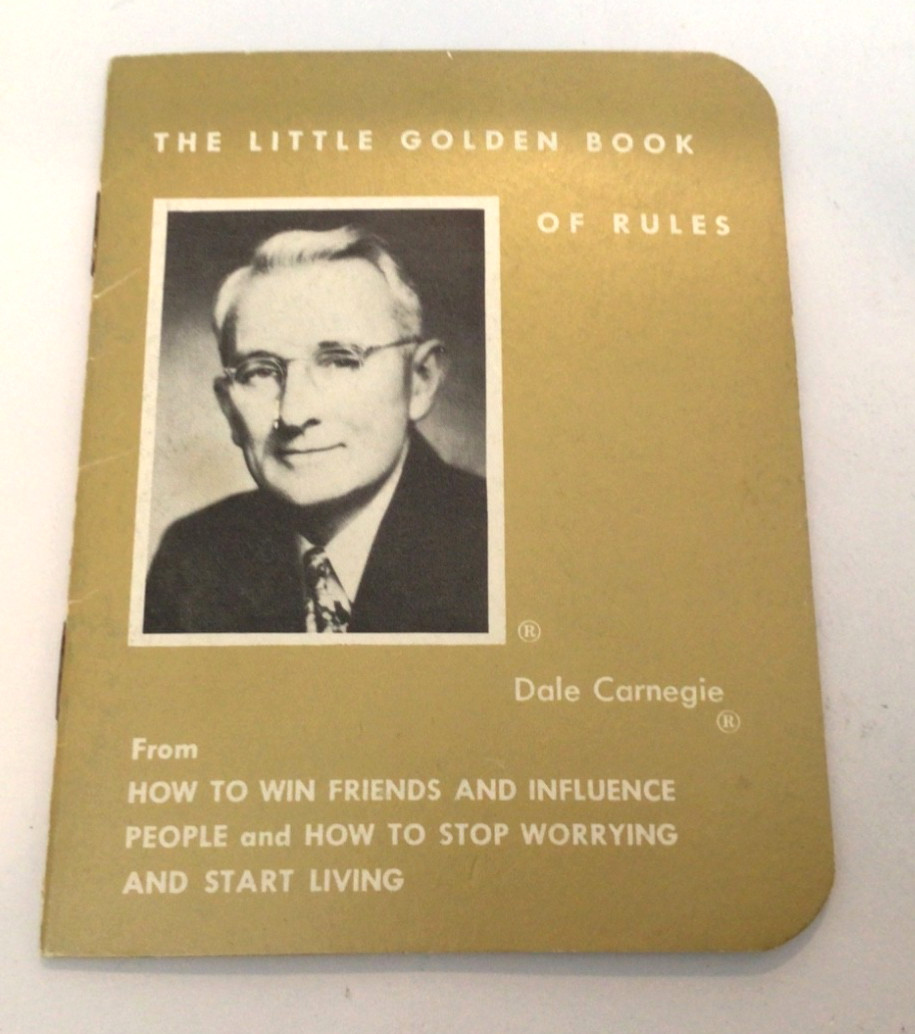 Dale Carnegie The Little Golden Book of Rules Booklet 1960’s Vintage Pocketbook