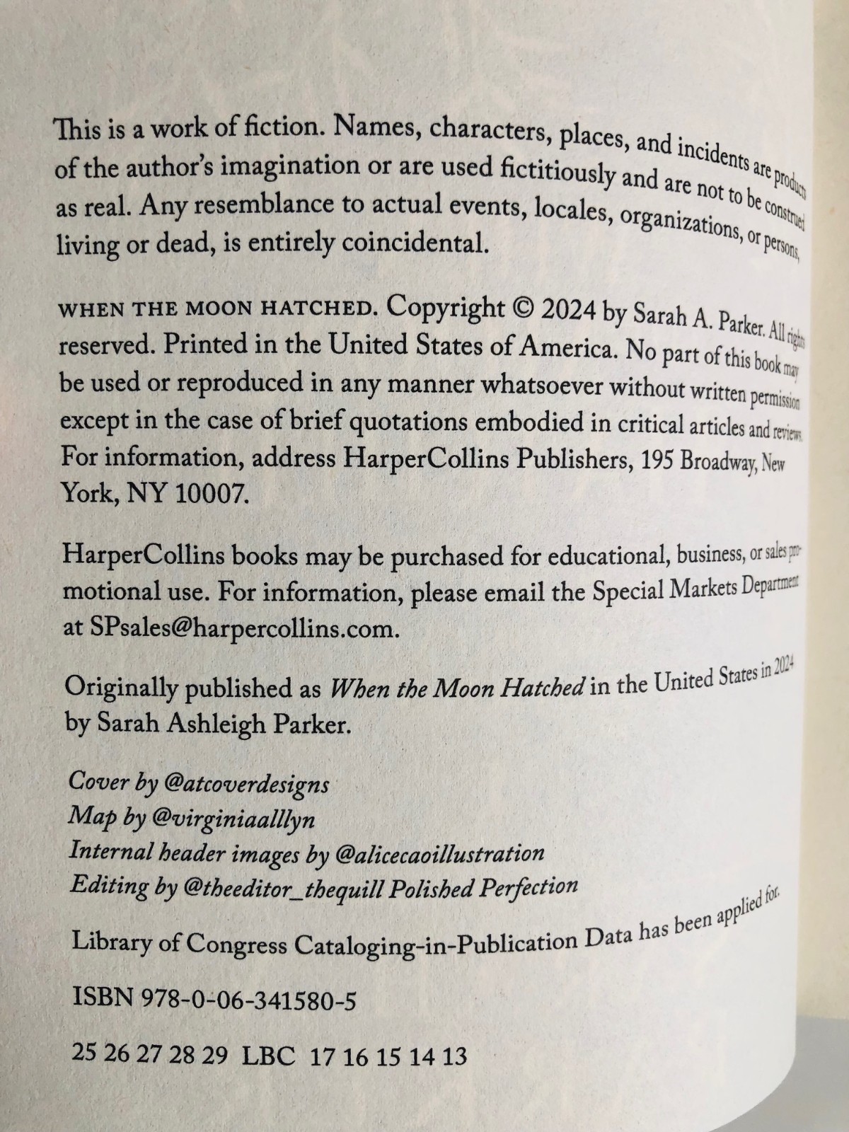 When the Moon Hatched SIGNED by Sarah A. Parker (2024, Trade Paperback)