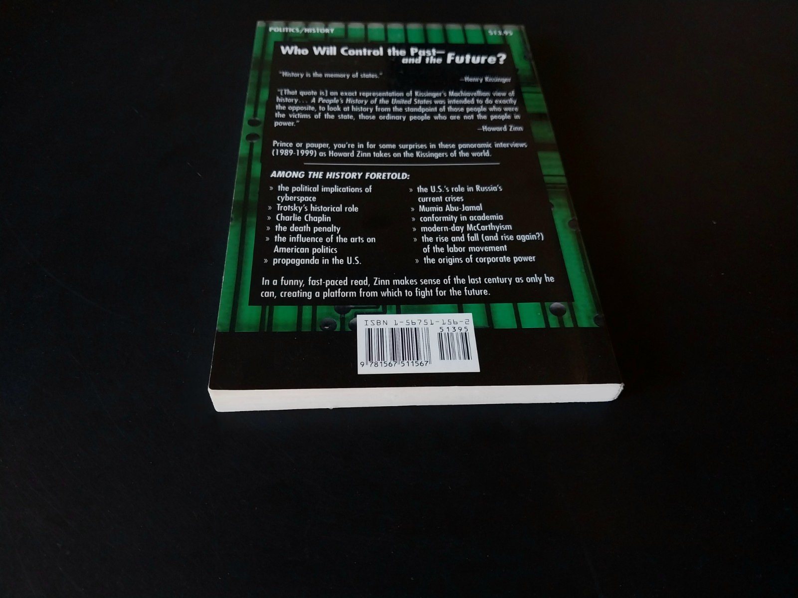 Howard Zinn – The Future of History – Common Courage Press First Printing 1999