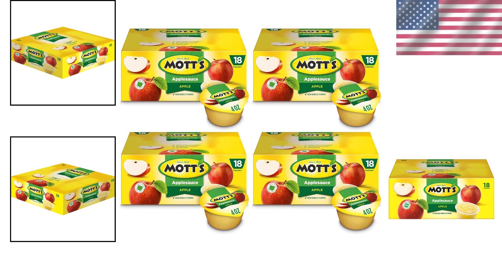 Portable Apple Sauce Cups, 4 oz x 72