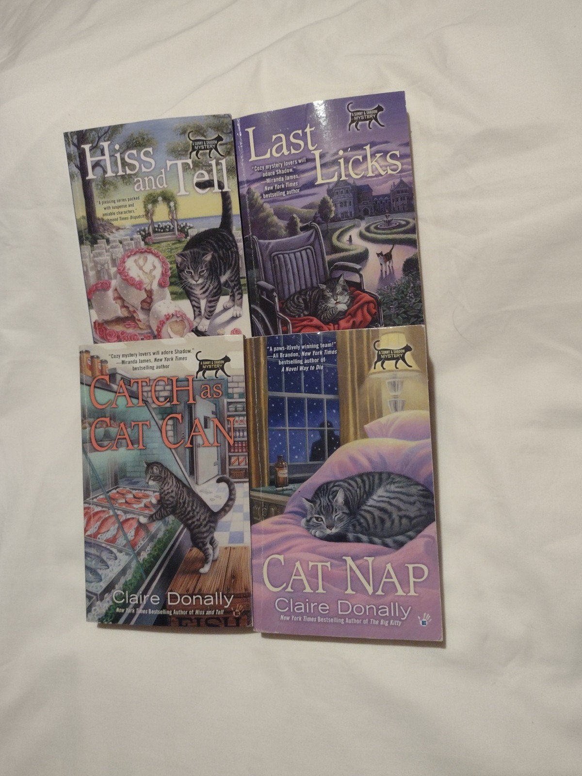 Lot 4 Claire Donally Sunny & Shadow PB cozy mystery books 2-5 in series