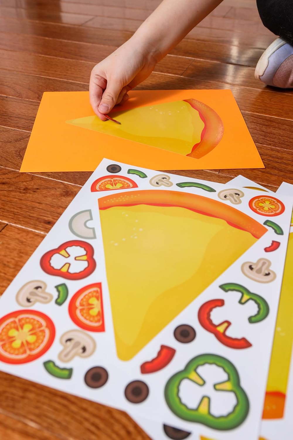 24 Pizza Stickers for Kids (Large 8.5 X 11 Inches) – Ages 3+