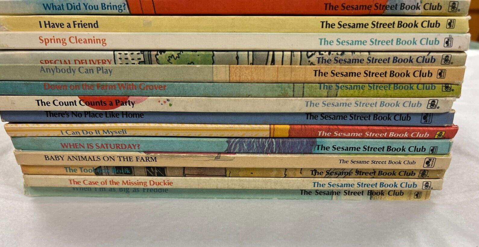 Sesame Street Book Club Books – dated 1980’s HB – lot of 14