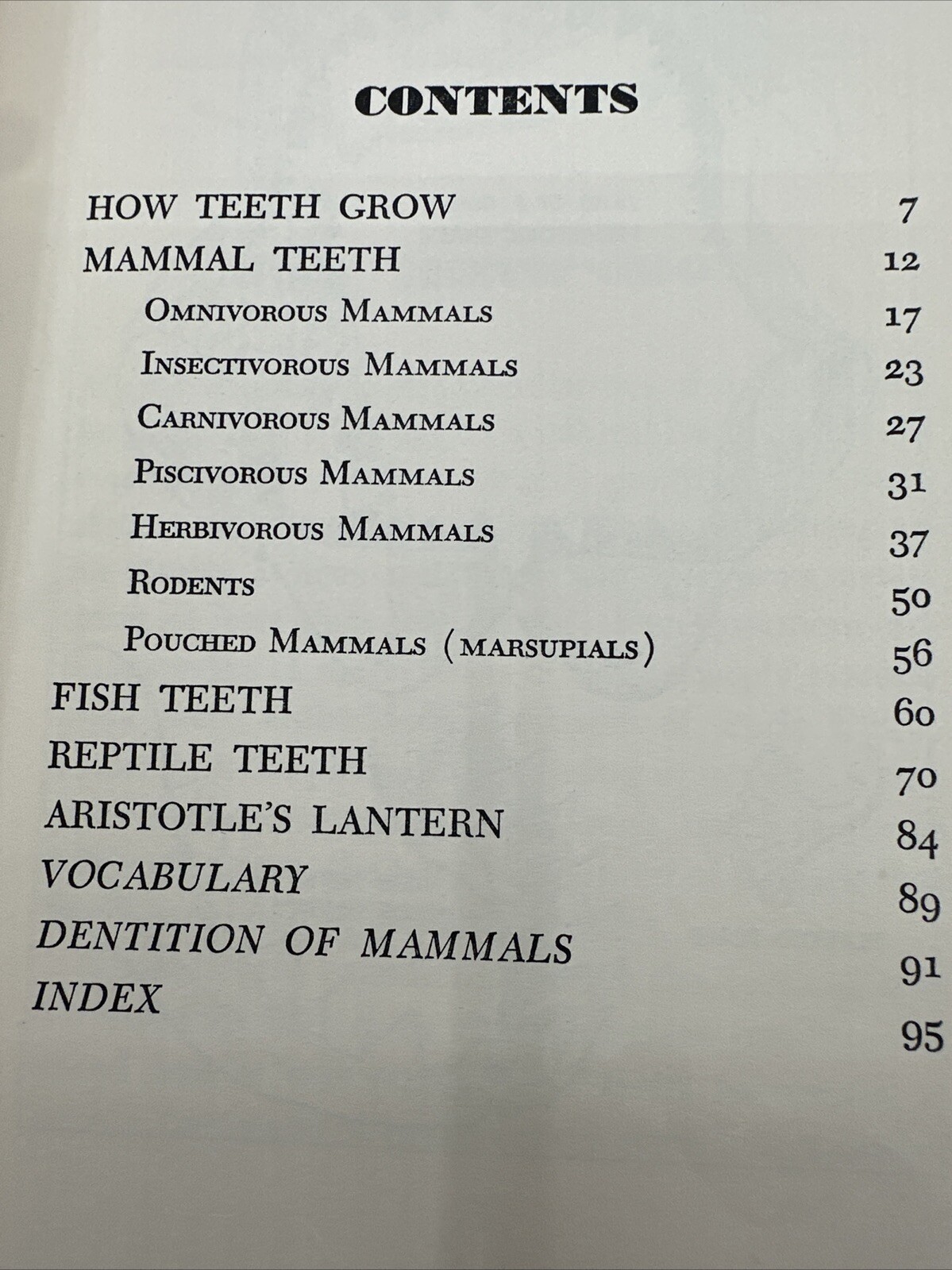 Animal Teeth George F Mason 1965 Hardcover 96 Pages Morrow Junior Books Library