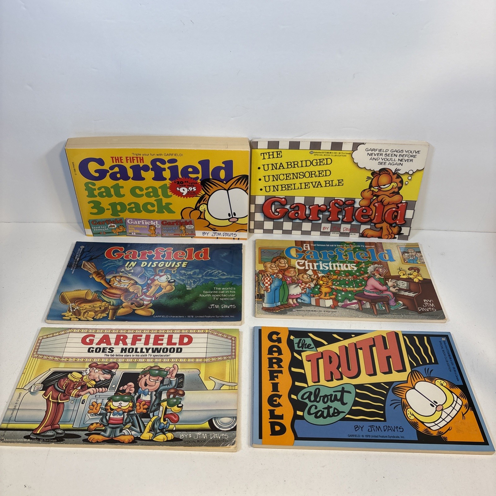 Vintage Garfield Fat Cat 3 Pack Book Lot 18 Jim Davis 1980s 1990’s early 2000s