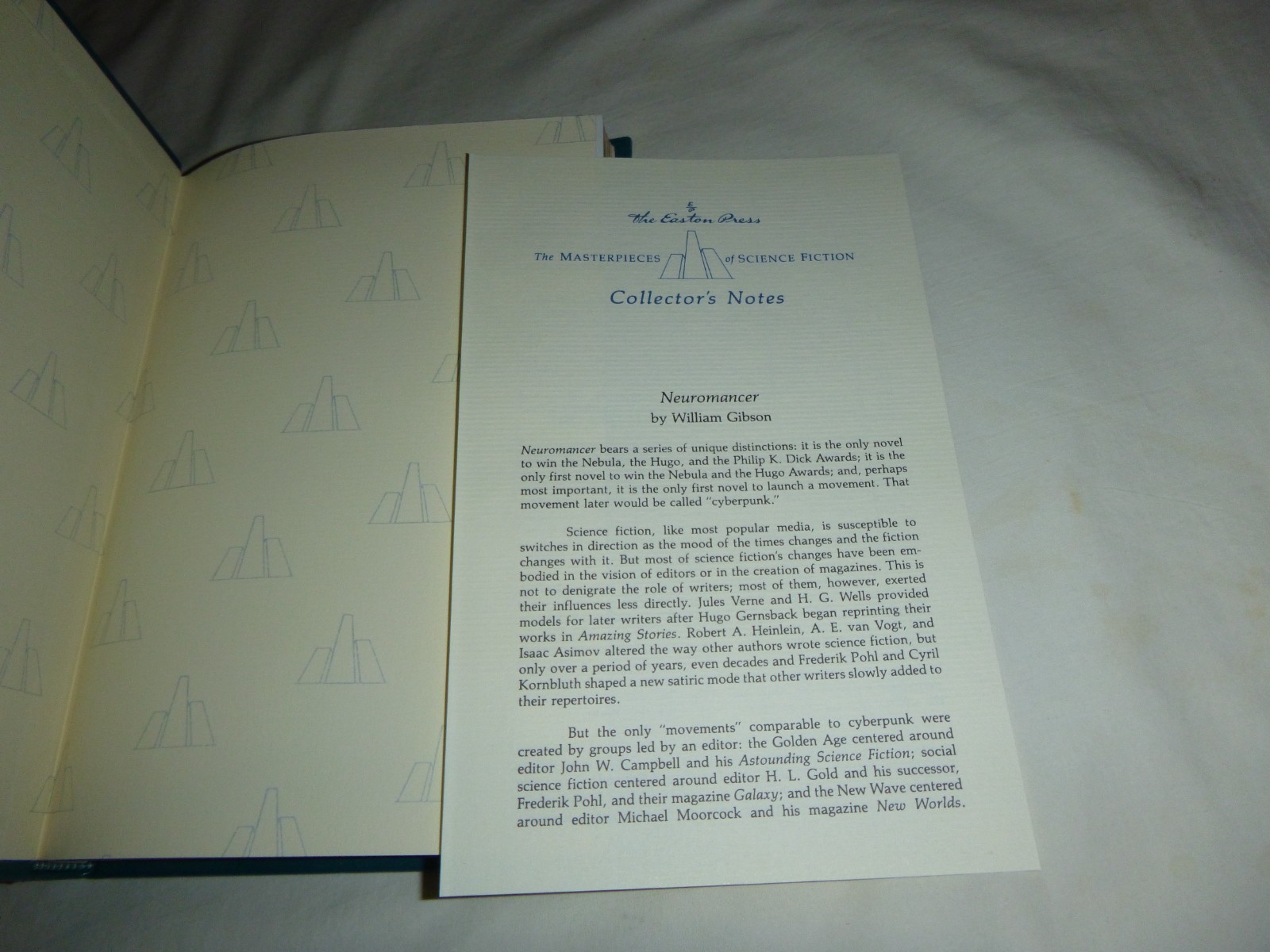 Easton Press NEUROMANCER William Gibson Collector’s Edition Leather Bound 1990