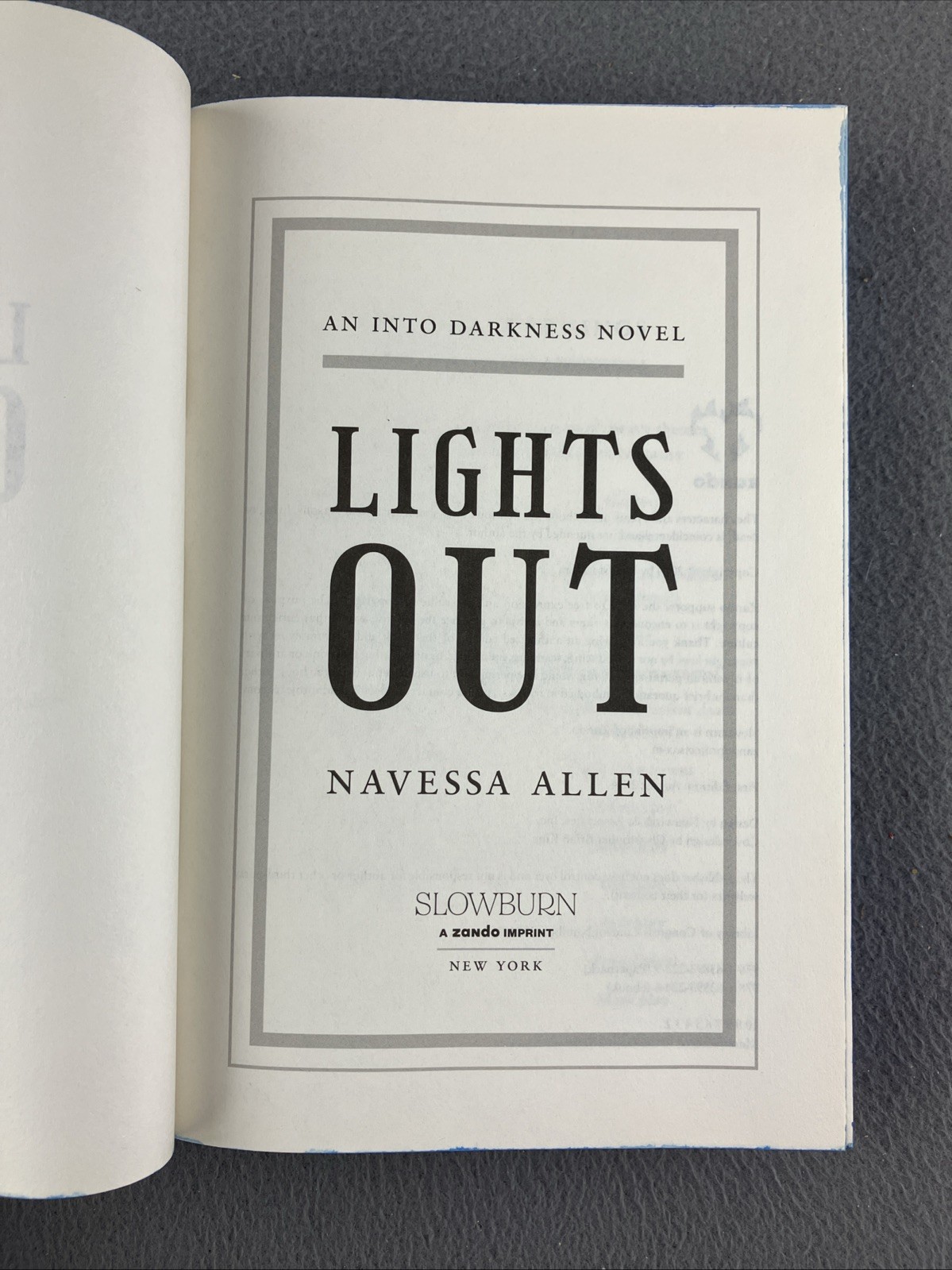 Lights Out : An into Darkness Novel by Navessa Allen (2024, Trade Paperback)