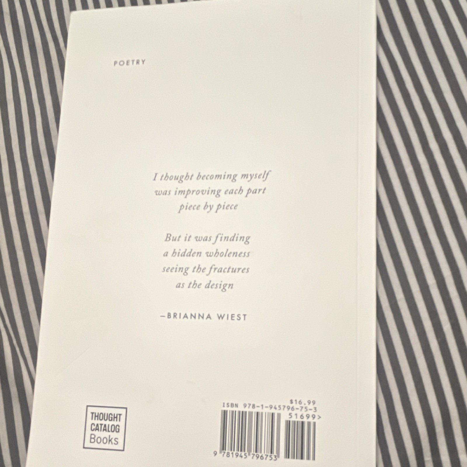 Thought CATALOG Books Salt Water Brianna Wiest Trade Paperback Poetry 2017