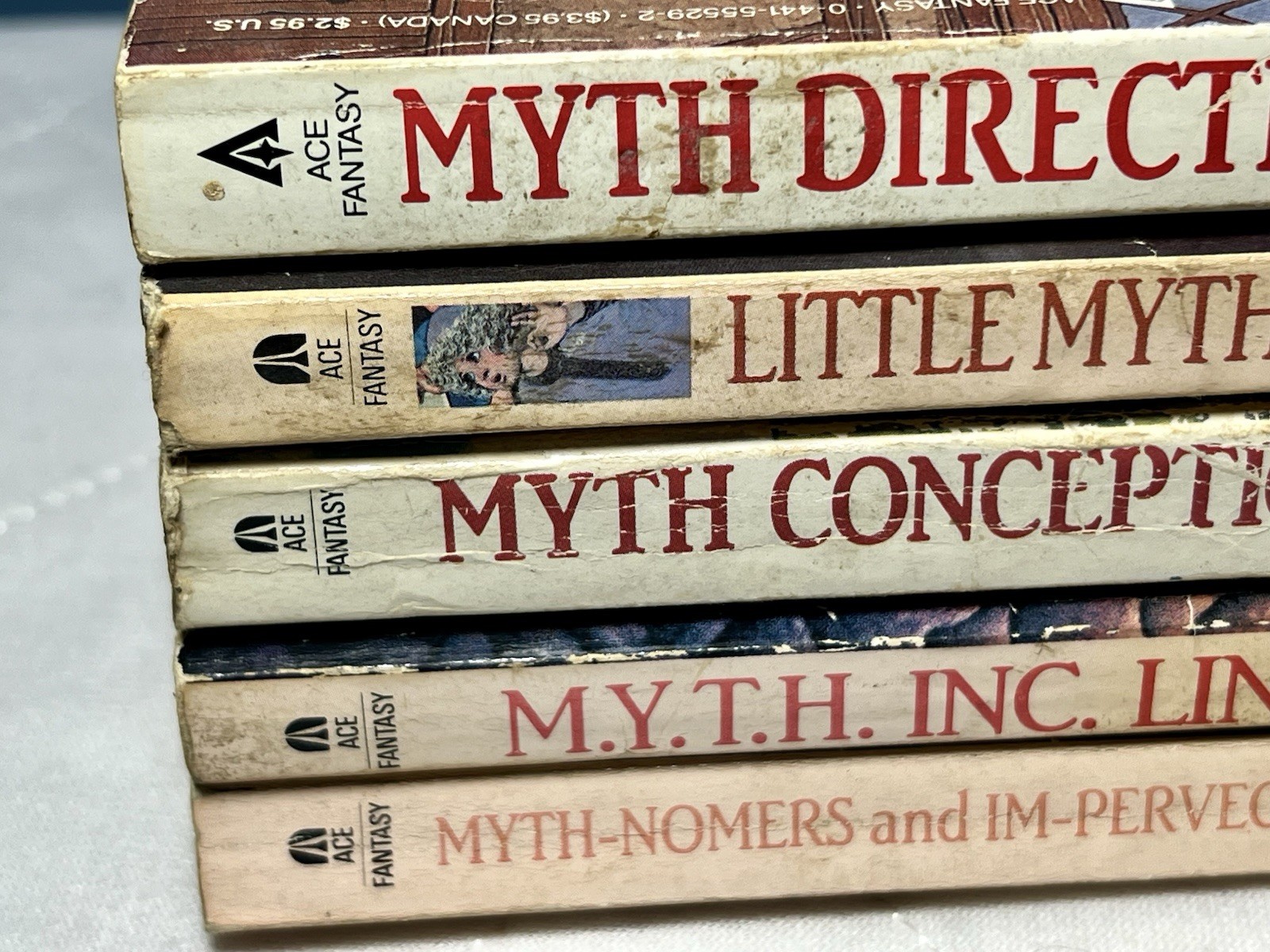 Robert Aspirin Books FIVE Myth Adventures Series Paperback 1980s Vintage