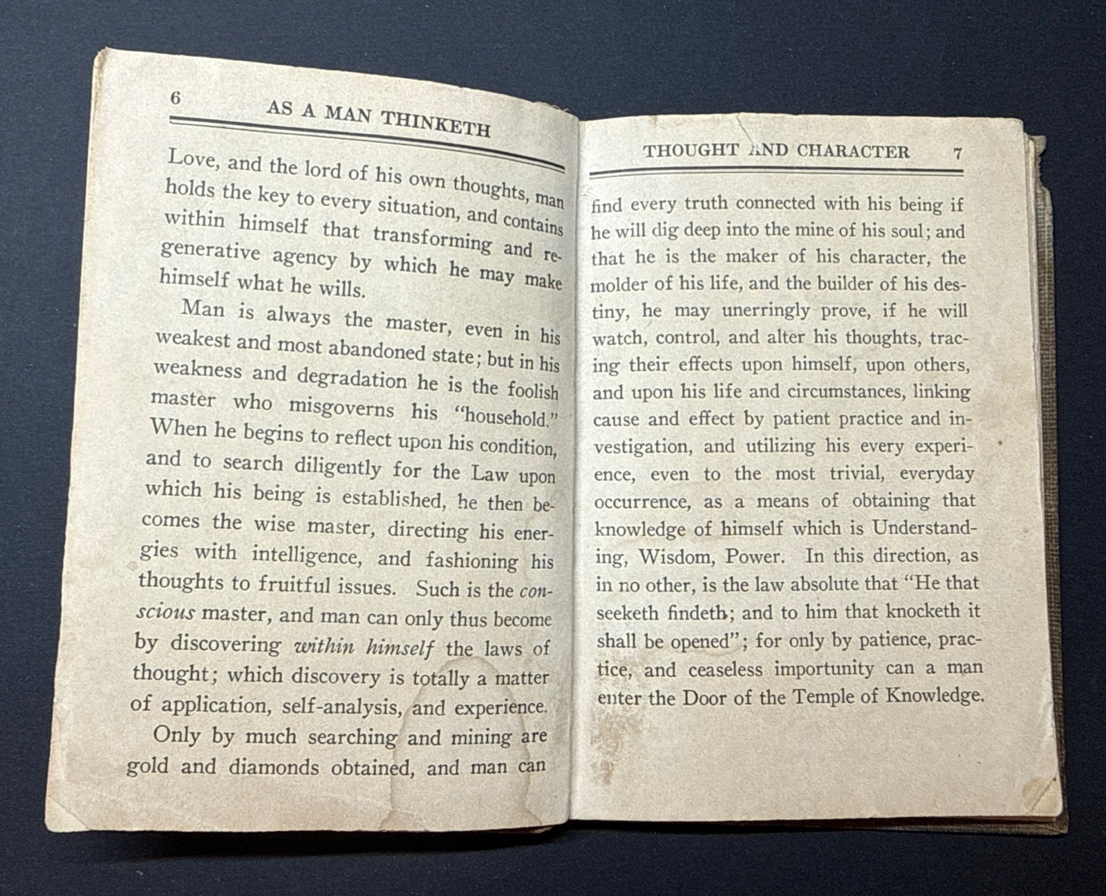 RARE James Allen As a Man Thinketh Hardcover Grosset & Dunlap English Self-Help