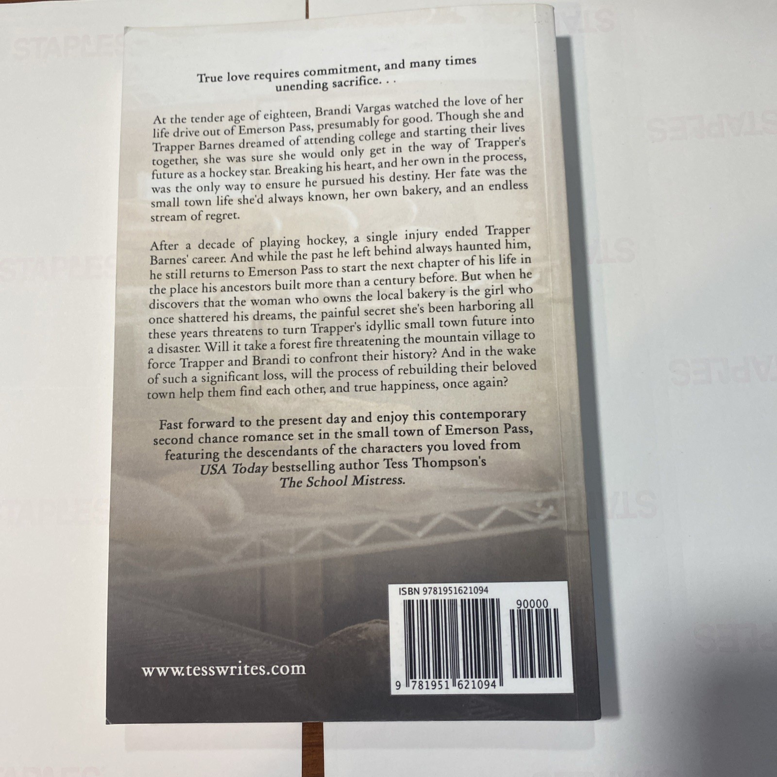 THE SUGAR QUEEN (EMERSON PASS CONTEMPORARIES) By Tess Thompson **BRAND NEW**