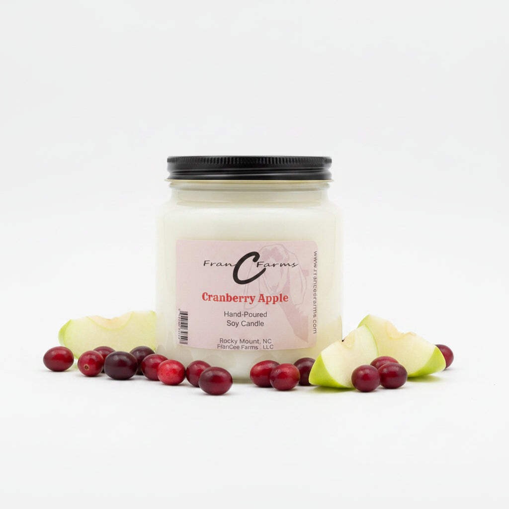 Cranberry Apple Soy Candle – 18 oz. Apothecary Candle