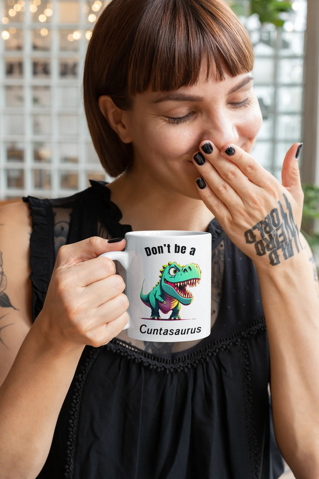 Dinosaur Funny Mug. Novelty 11/15 Oz, Coffee,Gift,Office,Home,naughty,Present