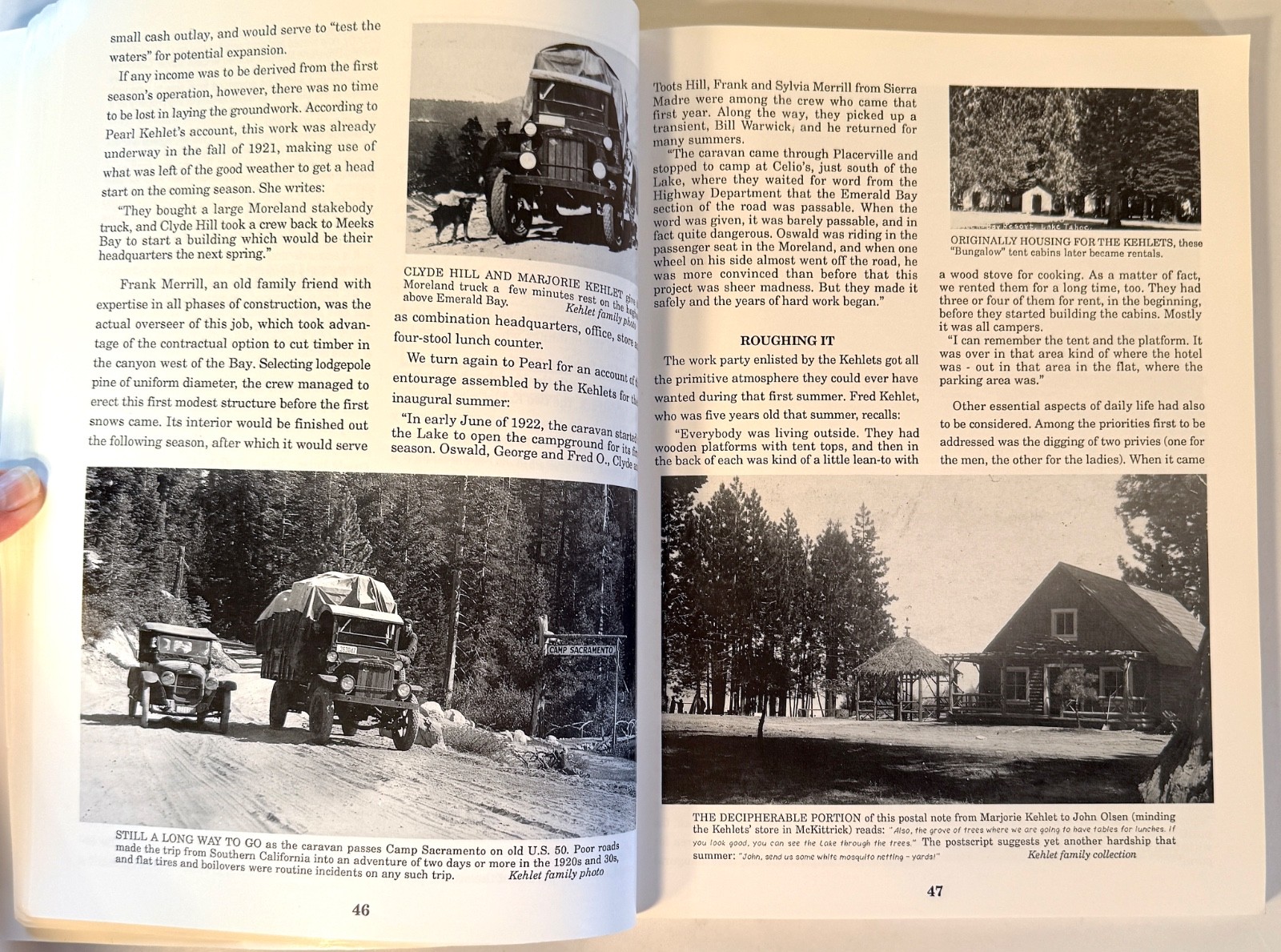 MEEKS BAY MEMORIES by Carol Van Etten 1994, Lake Tahoe history, PB 9×12″ 272 pgs