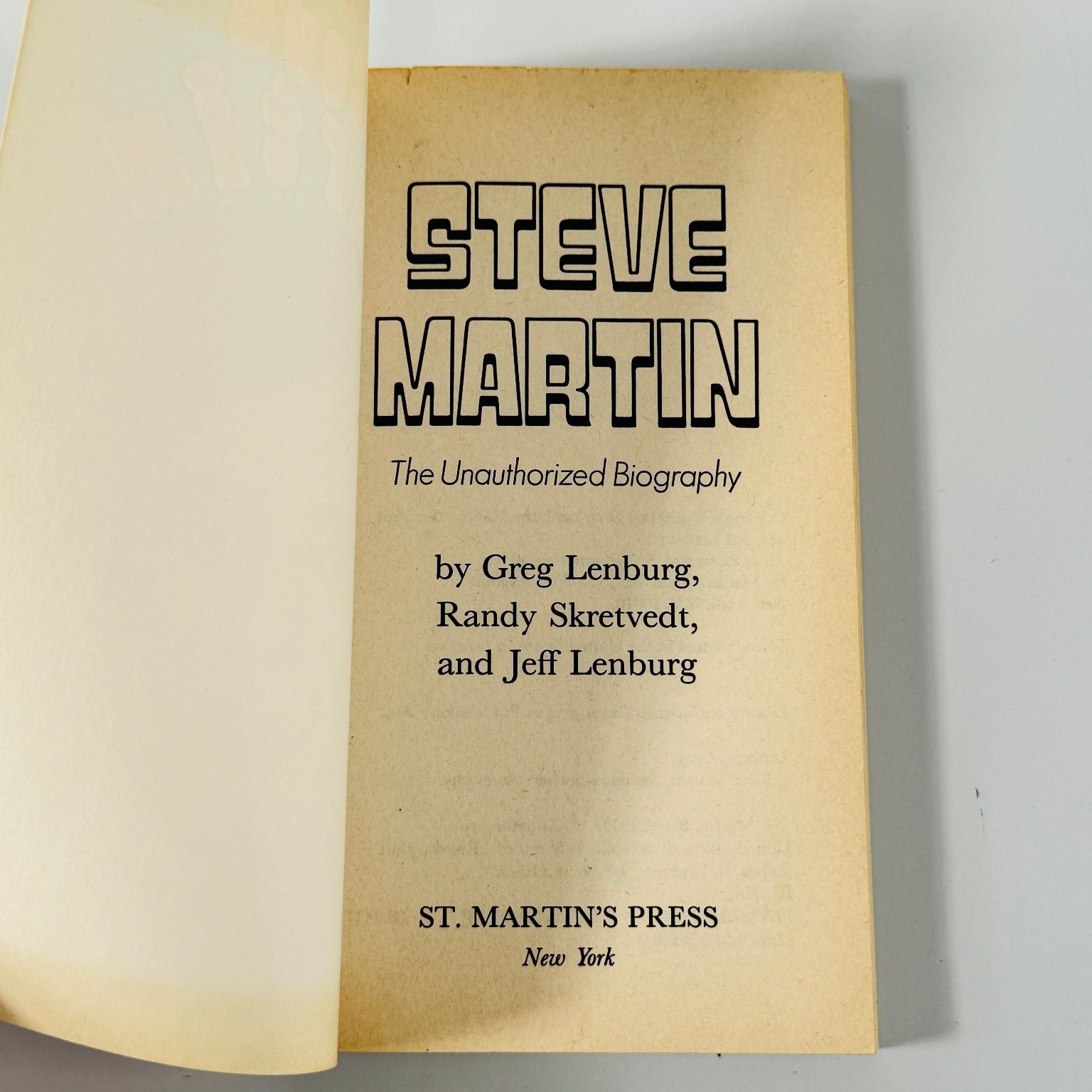 Steve Martin Unauthorized Biography 1980 Vintage Paperback St. Martin’s Press
