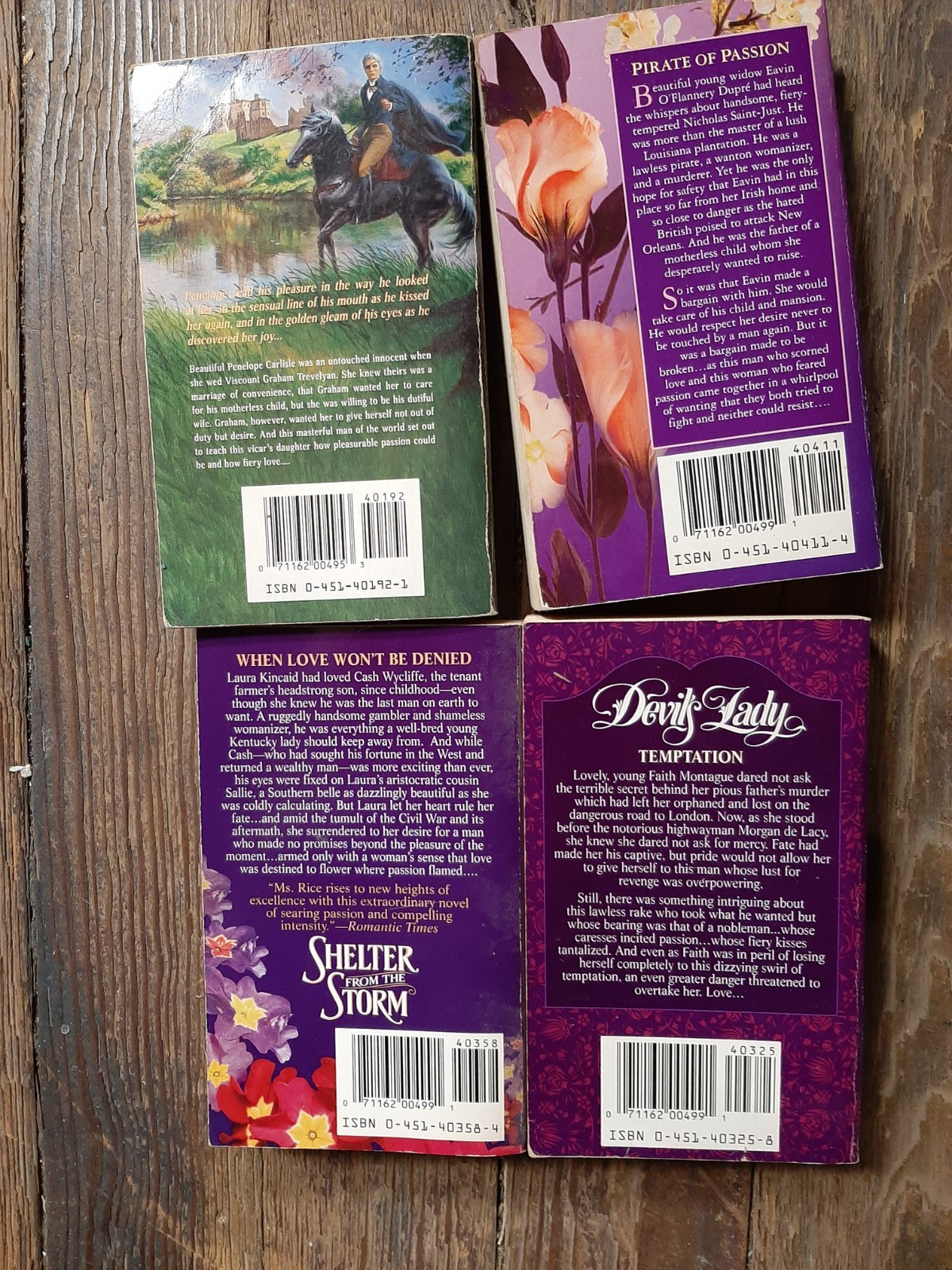 Four Patricia Rice Historical Romances. Early 1990’s