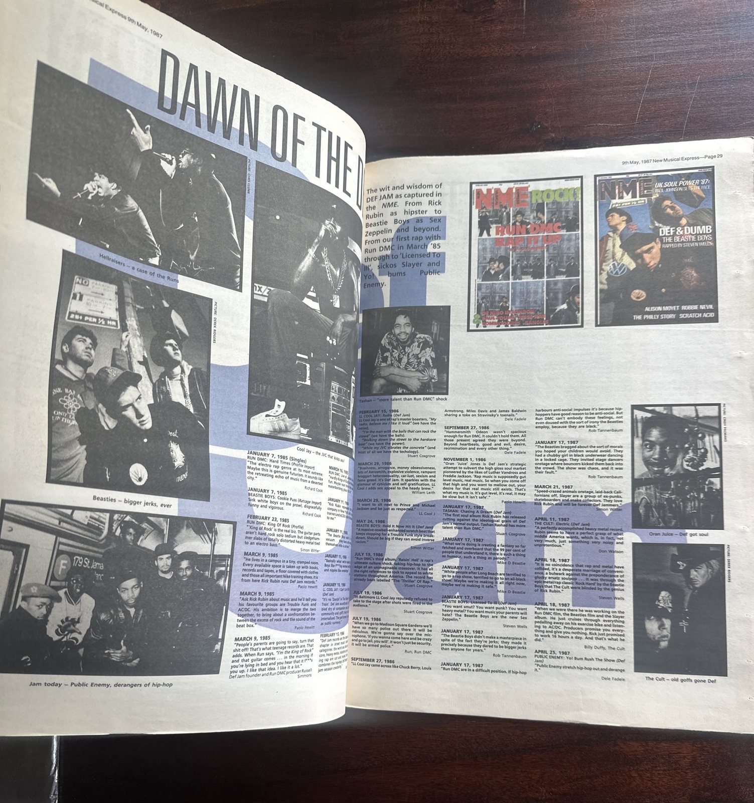 NME Def Jam Cover May 1987 Rick Rubin Beastie Boys LL Cool J New Musical Express