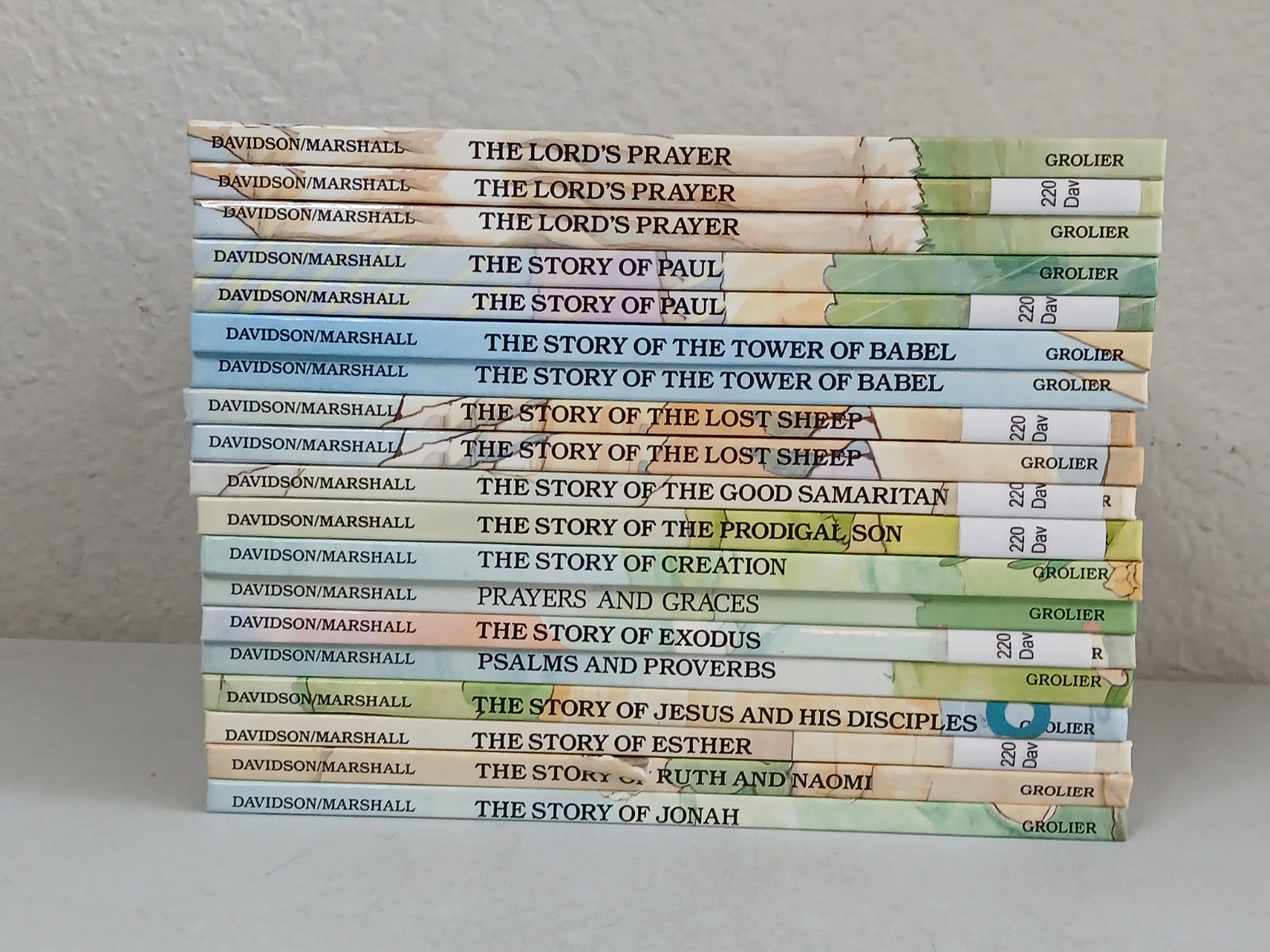 Davidson ALICE IN BIBLELAND Series Vintage 1980s HC Kids Book Lot of 14 Titles