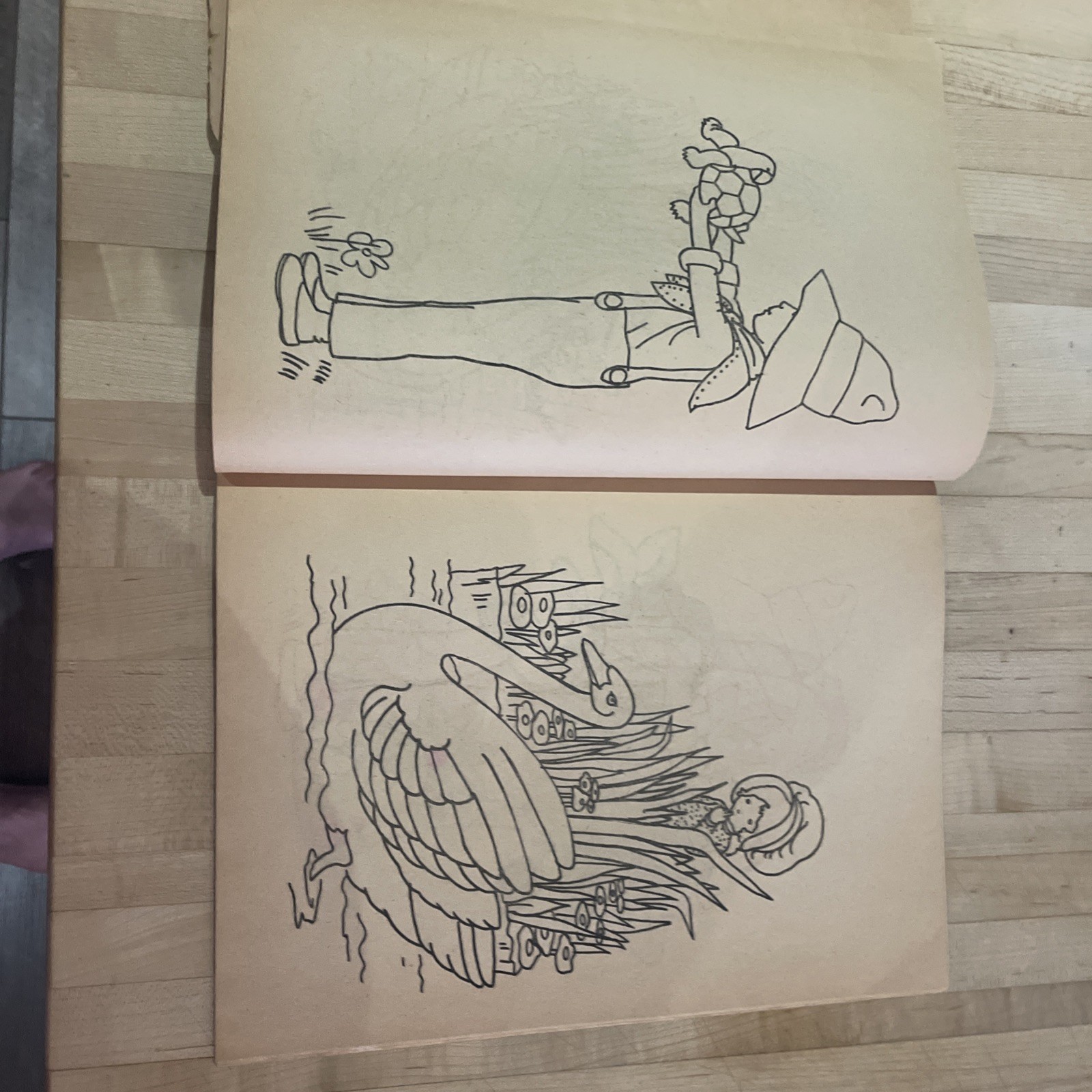 Holly Hobbie Nature Friend Coloring Book Vtg Aged Pages 1976 Slightly Distressed