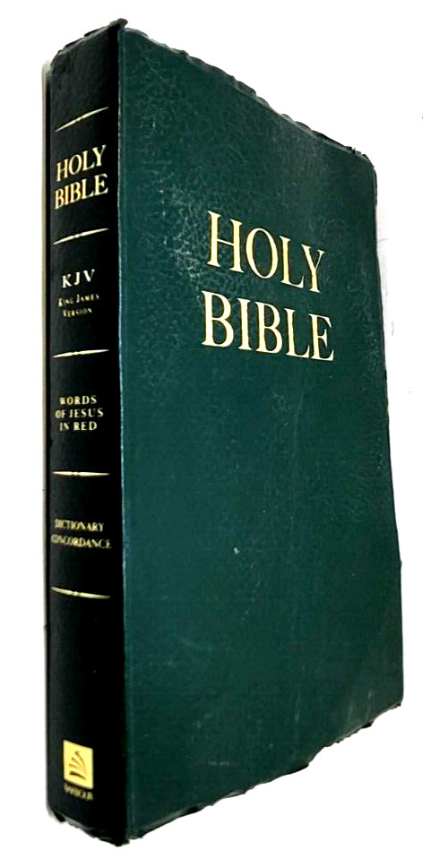 Holy Bible 2006 KJV Barbour Press Green Faux Leather Word of Jesus in Red