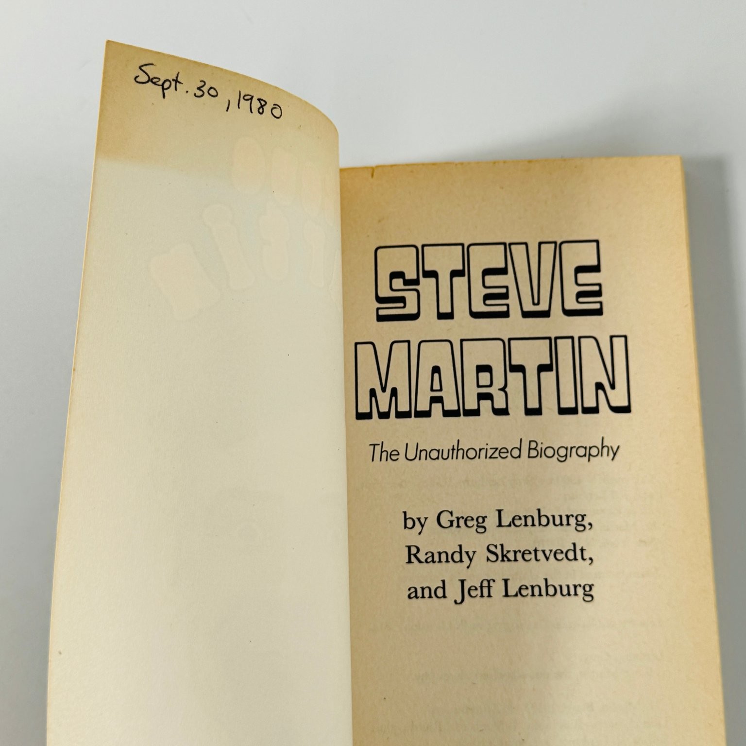 Steve Martin Unauthorized Biography 1980 Vintage Paperback St. Martin’s Press