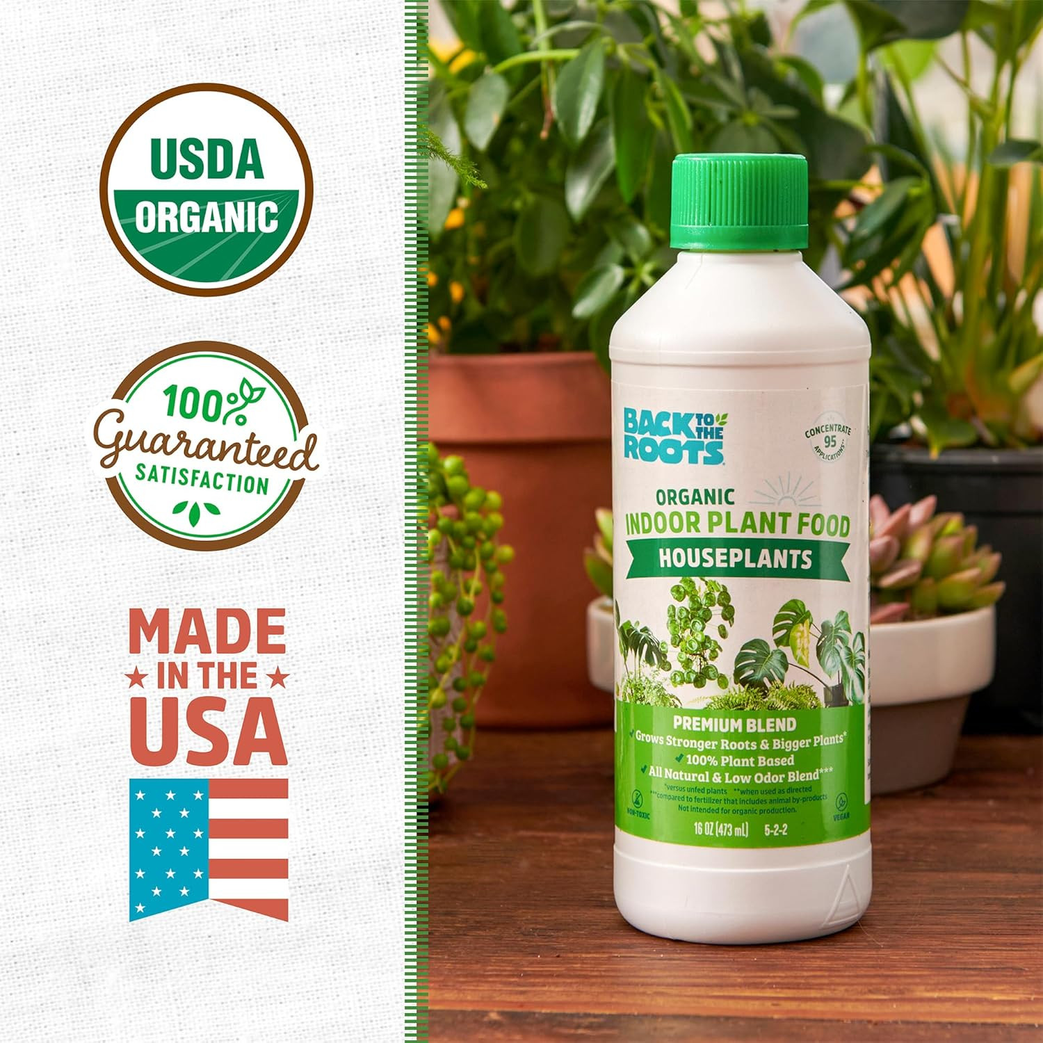 Natural & Organic Indoor Plant Food (16Oz Value Size – 95 Feeds!), Great for Hou