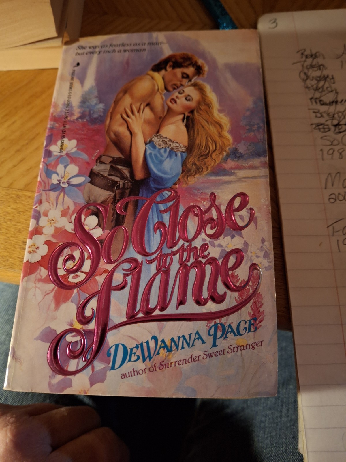 So Close to The Flame by Dewanna Page Paperback Book 1989