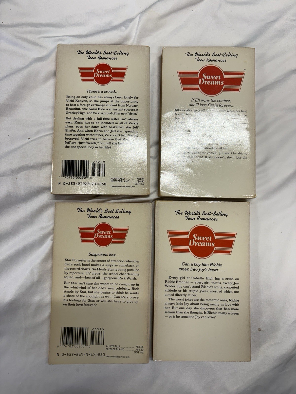 1980’s Sweet Dreams Vintage Paperback Books Young Teens Reading Lot Of 4