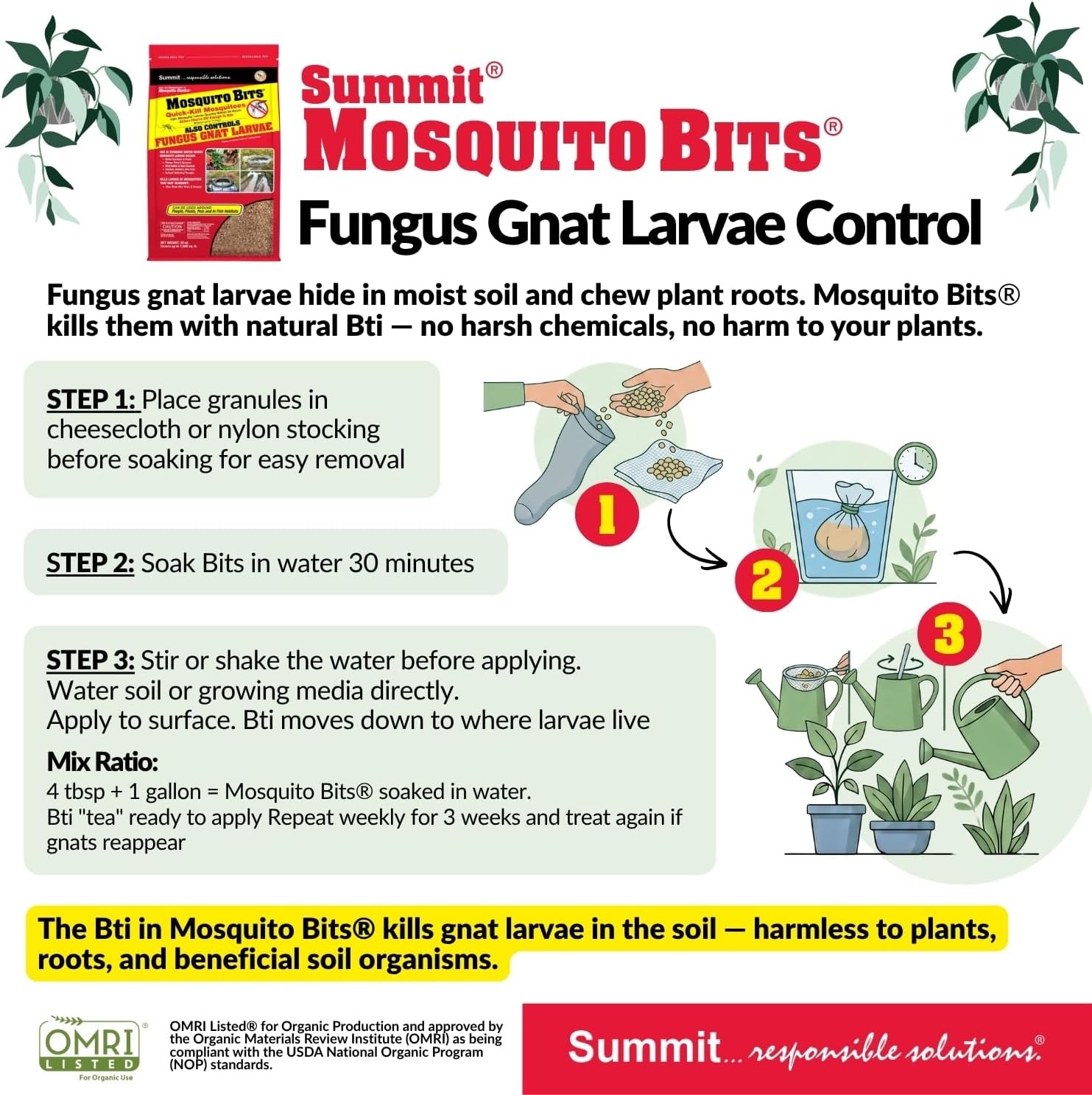 Summit 117-6 Mosquito Bits 30oz – Gránulos Mata Larvas de Mosquito Rápido