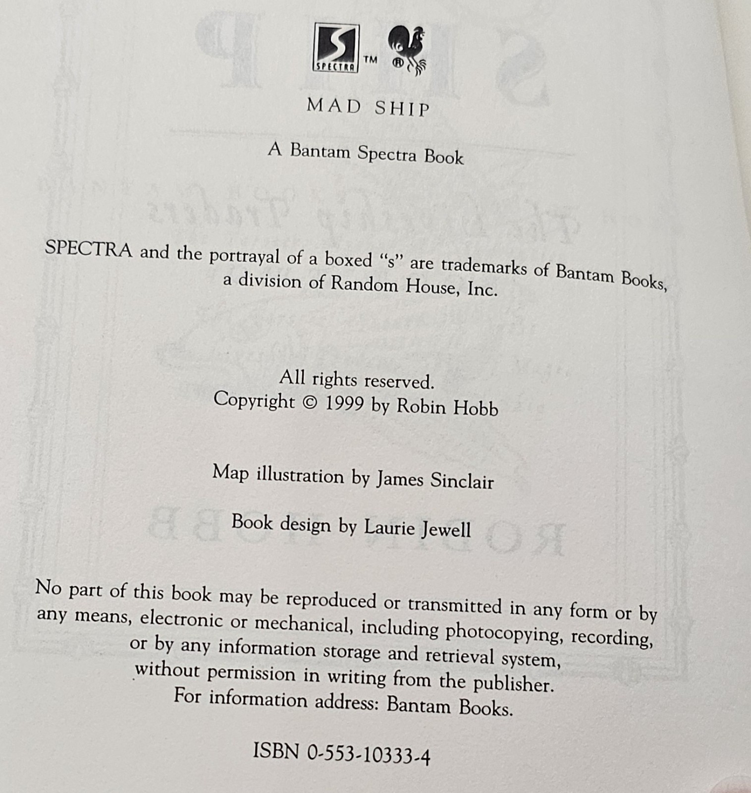 Robin Hobb Mad Ship The Liveship Trader Book 2 Hardcover