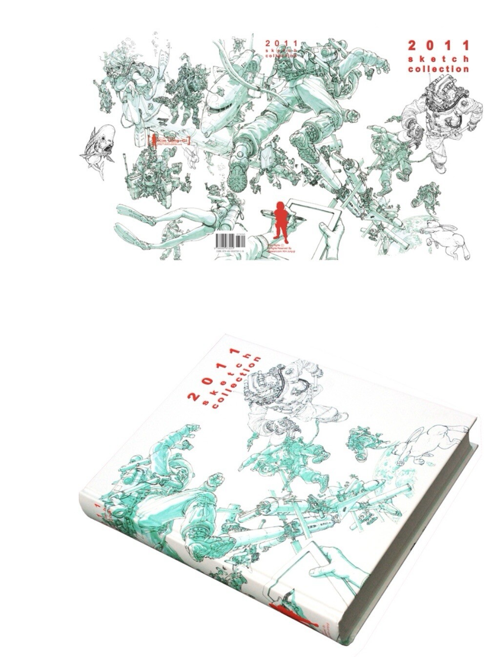 Kim Jung Gi Art Book Original Sketch Collection 2011 + Free Flyer Korean