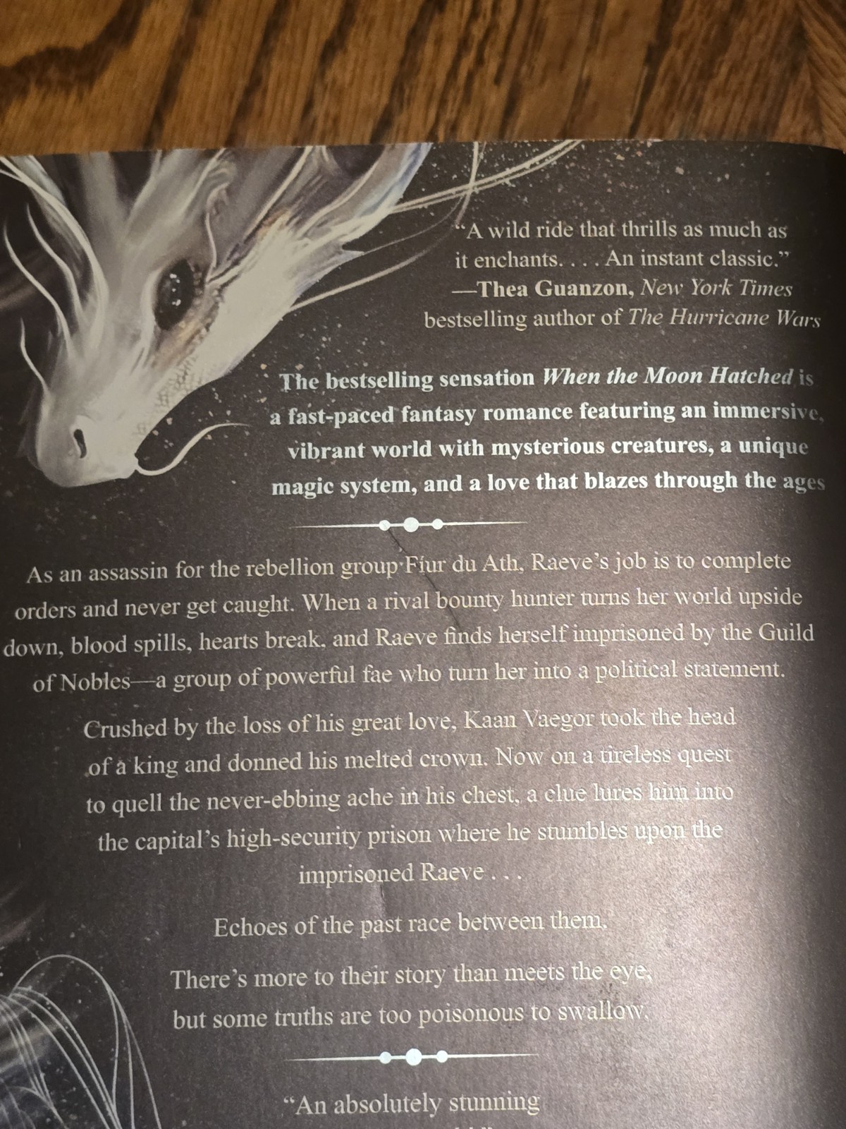 When The Moon Hatched By Sarah A Parker~2024~Fantasy World Romance~Paperback~VGC