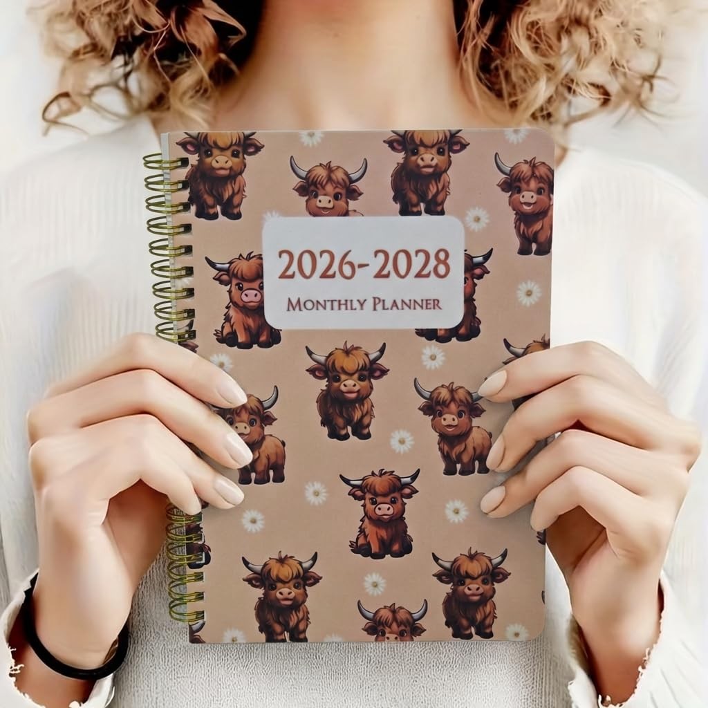 1Pcs 2026 Planner Weekly and Monthly, 2026-2028 Spiral Bound Notebook Calenda…