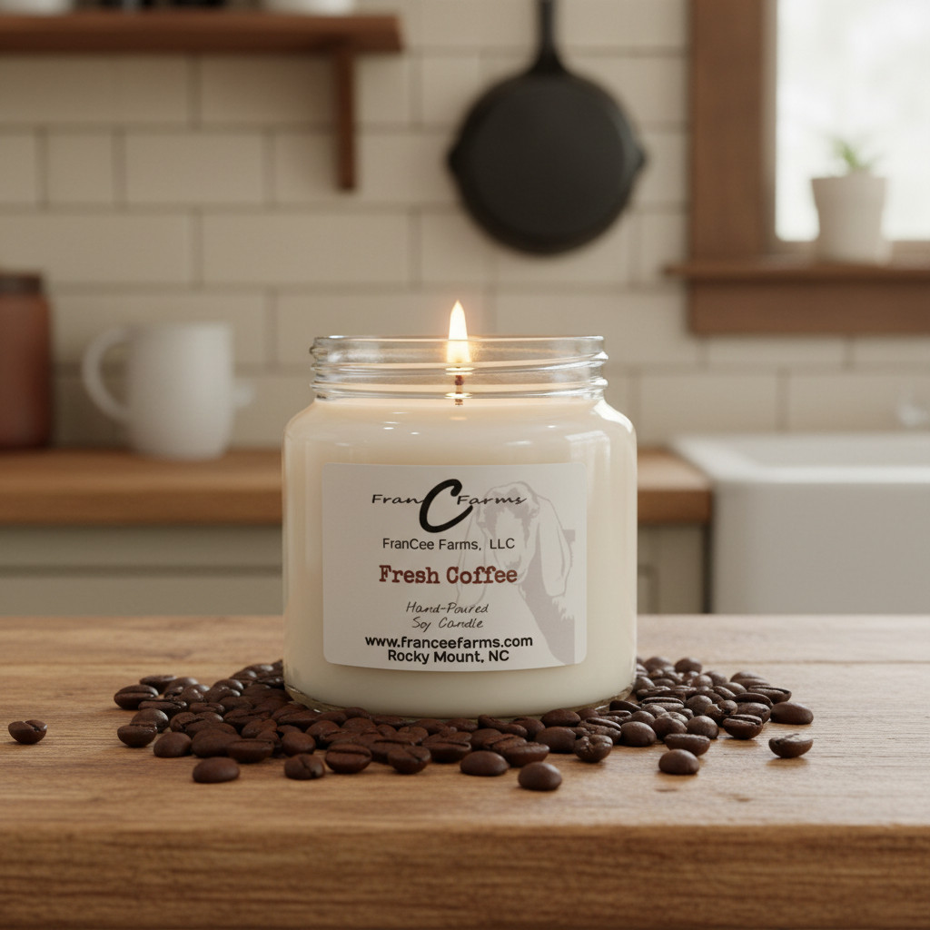Fresh Coffee Soy Candle – 18 oz. Apothecary Candle