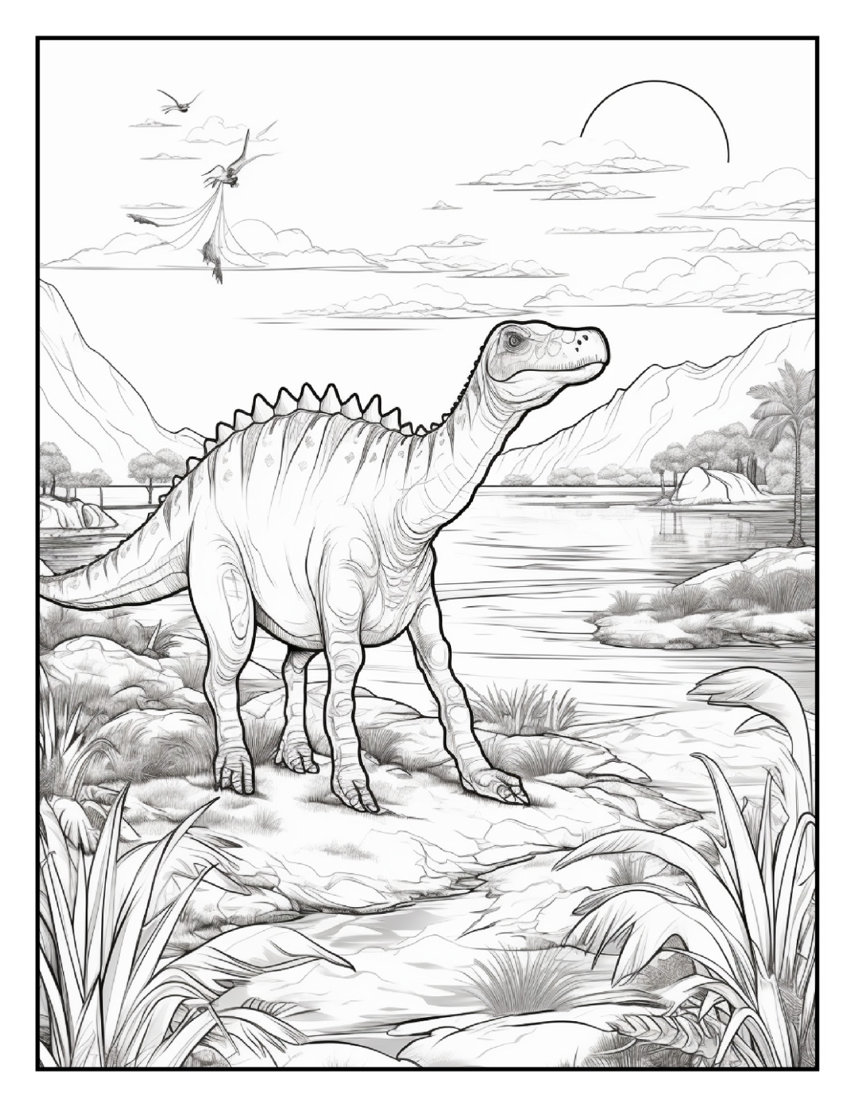 “Cute Dinosaur Coloring Book – Perfect Gift for Kids Who Love Dinosaurs”