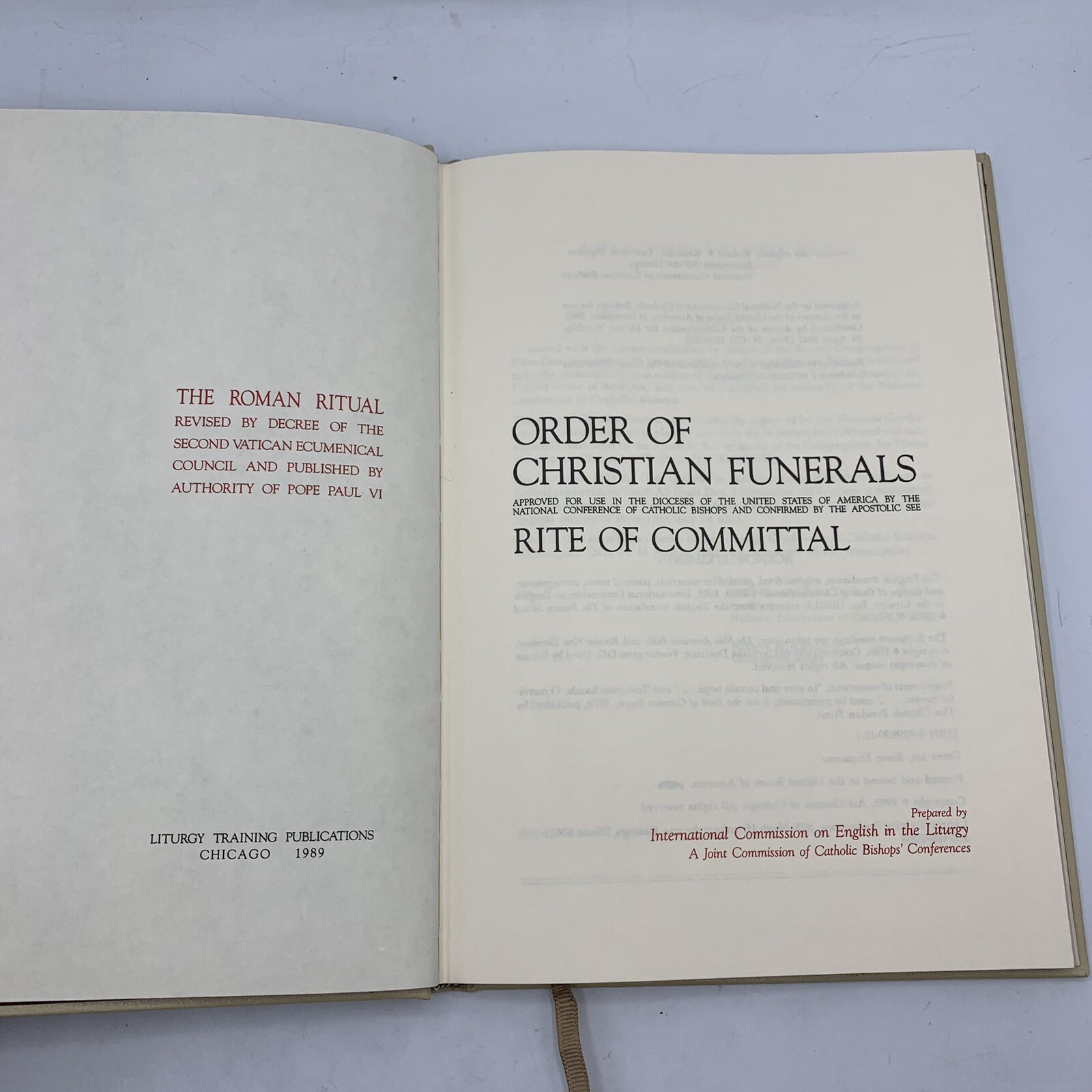 Order of Christian Funerals: Rite of Committal 1989 + Vigil & Related Rites 1990