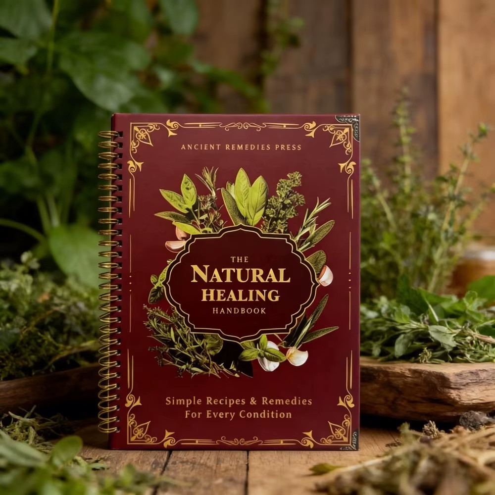 The Natural Healing Handbook, Spiral-Bound Guide For Herbal Remedies And Natural