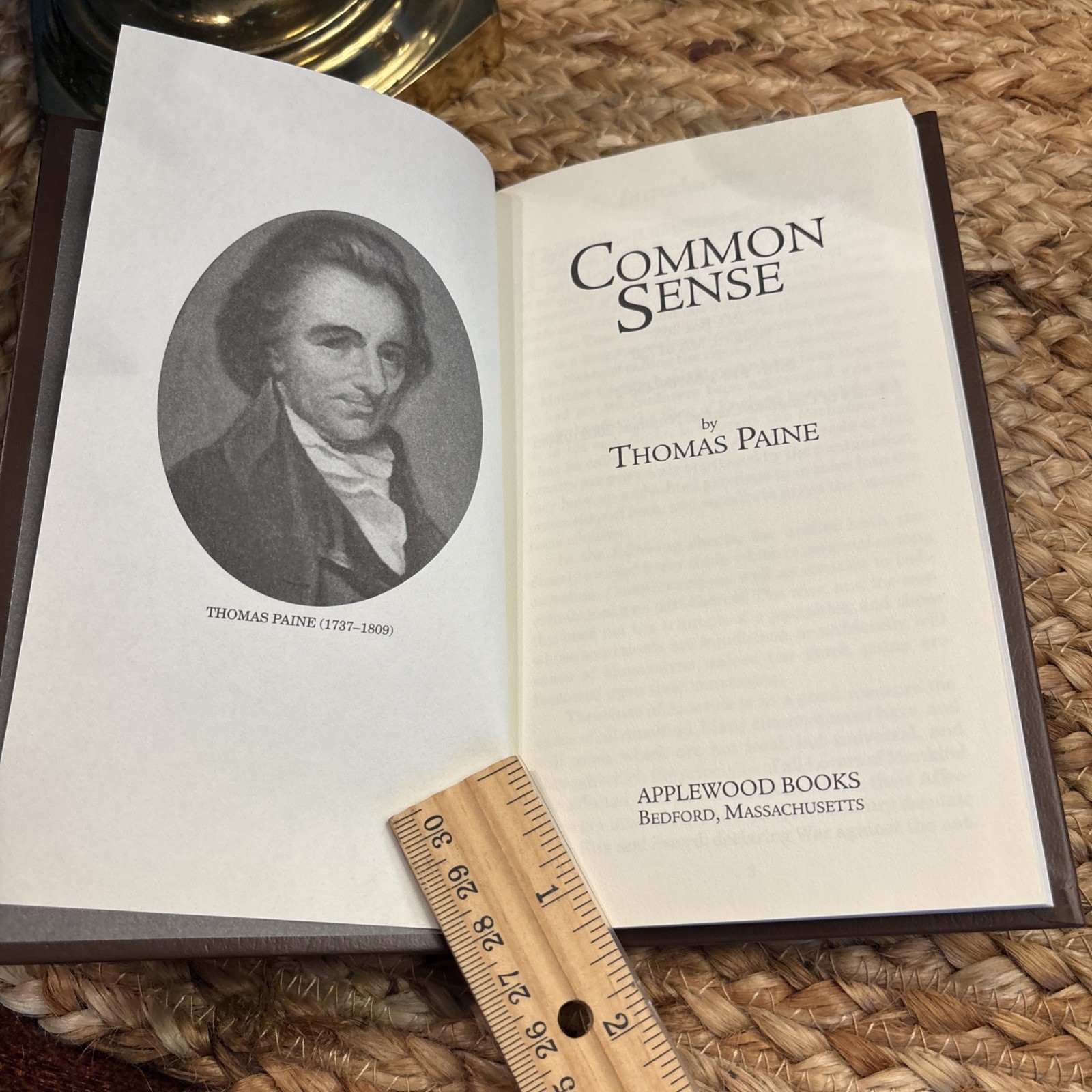 Common Sense Hardcover by Thomas Paine Applewood Books