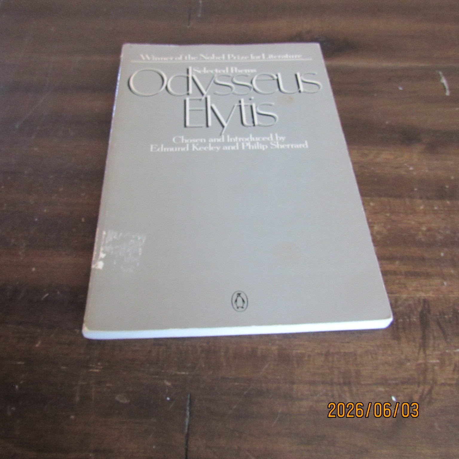 Selected Poems-Odysseus Elytis-Edmund Keeley-Philip Sherrard-PB-Penguin-1981