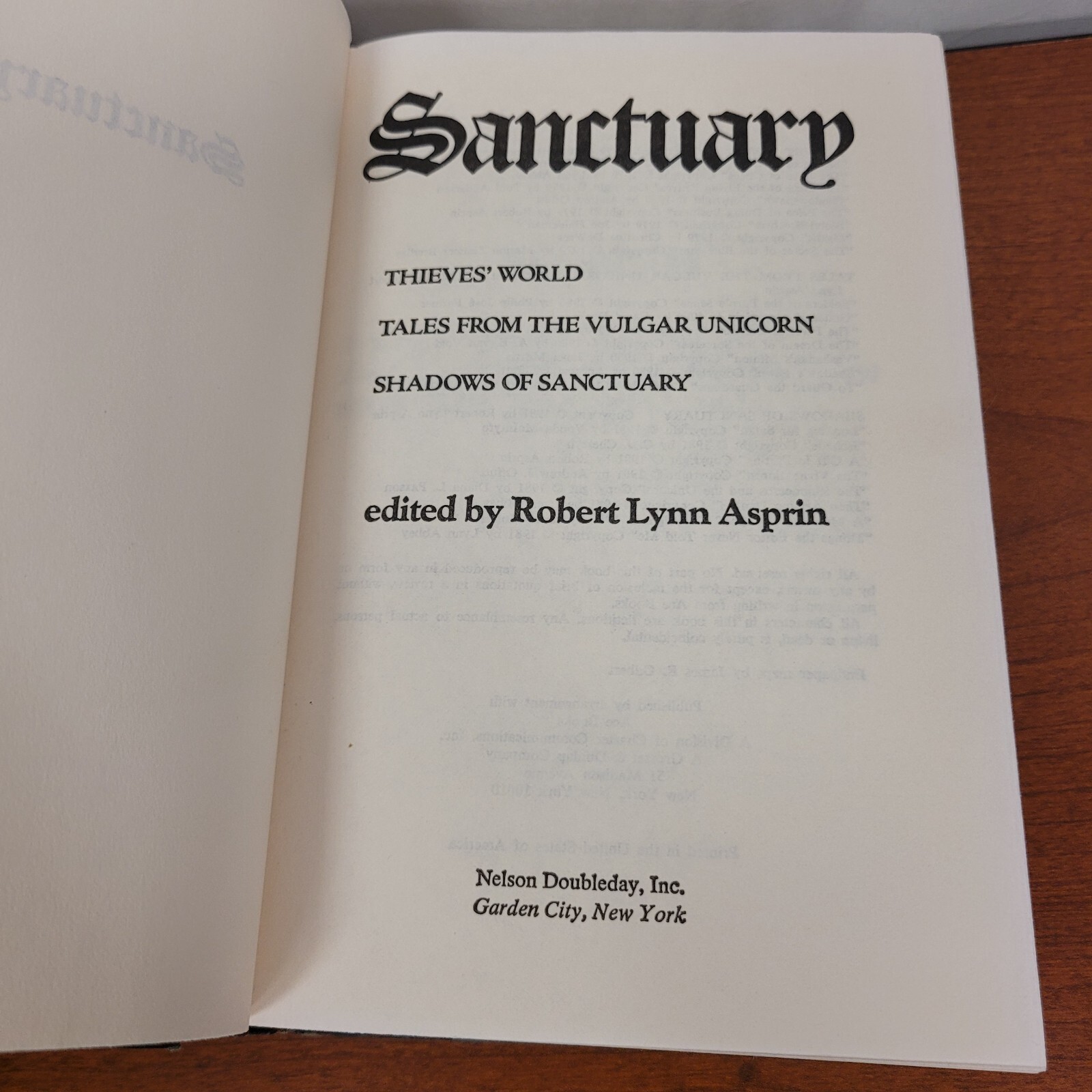 MYTH ALLIANCES/SANCTUARY by Robert Asprin, Vtg HC 1981 THIEVES’ WORLD Series 1-3