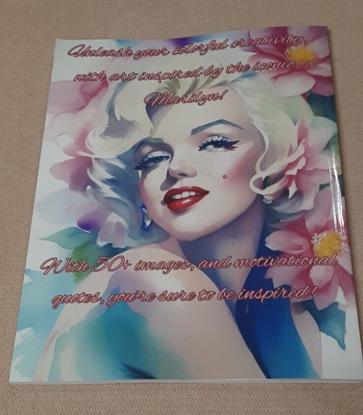 Motivational Marilyn – Marilyn Monroe Adult Coloring Book 110 Pages!