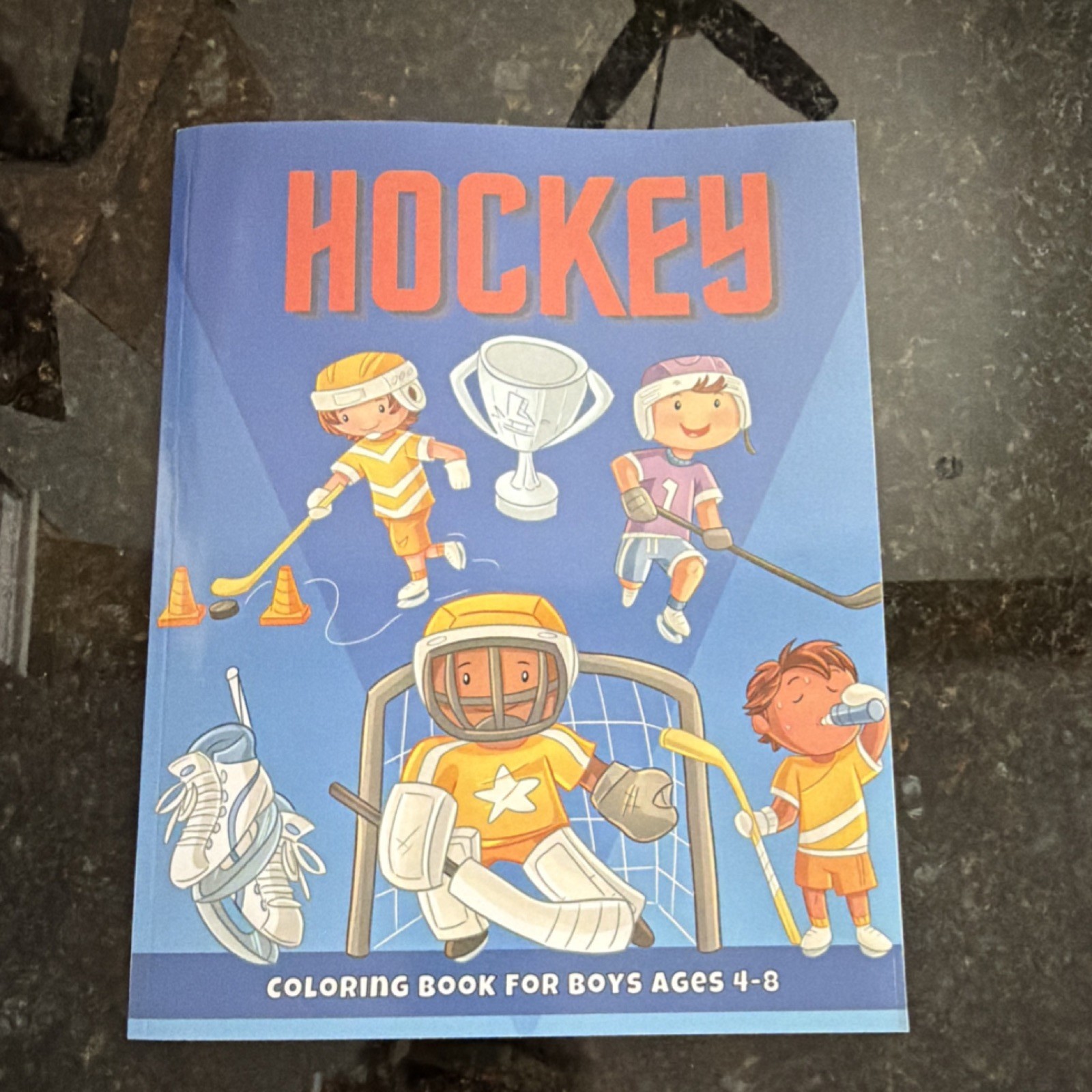Laurence Bowen Hockey Coloring Book for Boys Ages 4-8 Paperback Ice Hockey