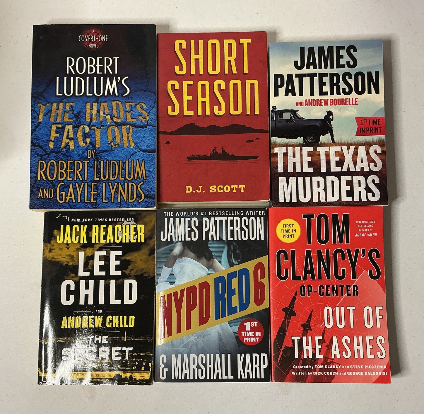 Lot of 5 Mystery Large Trade Paperback Books Suspense Thriller Crime Murder MIX