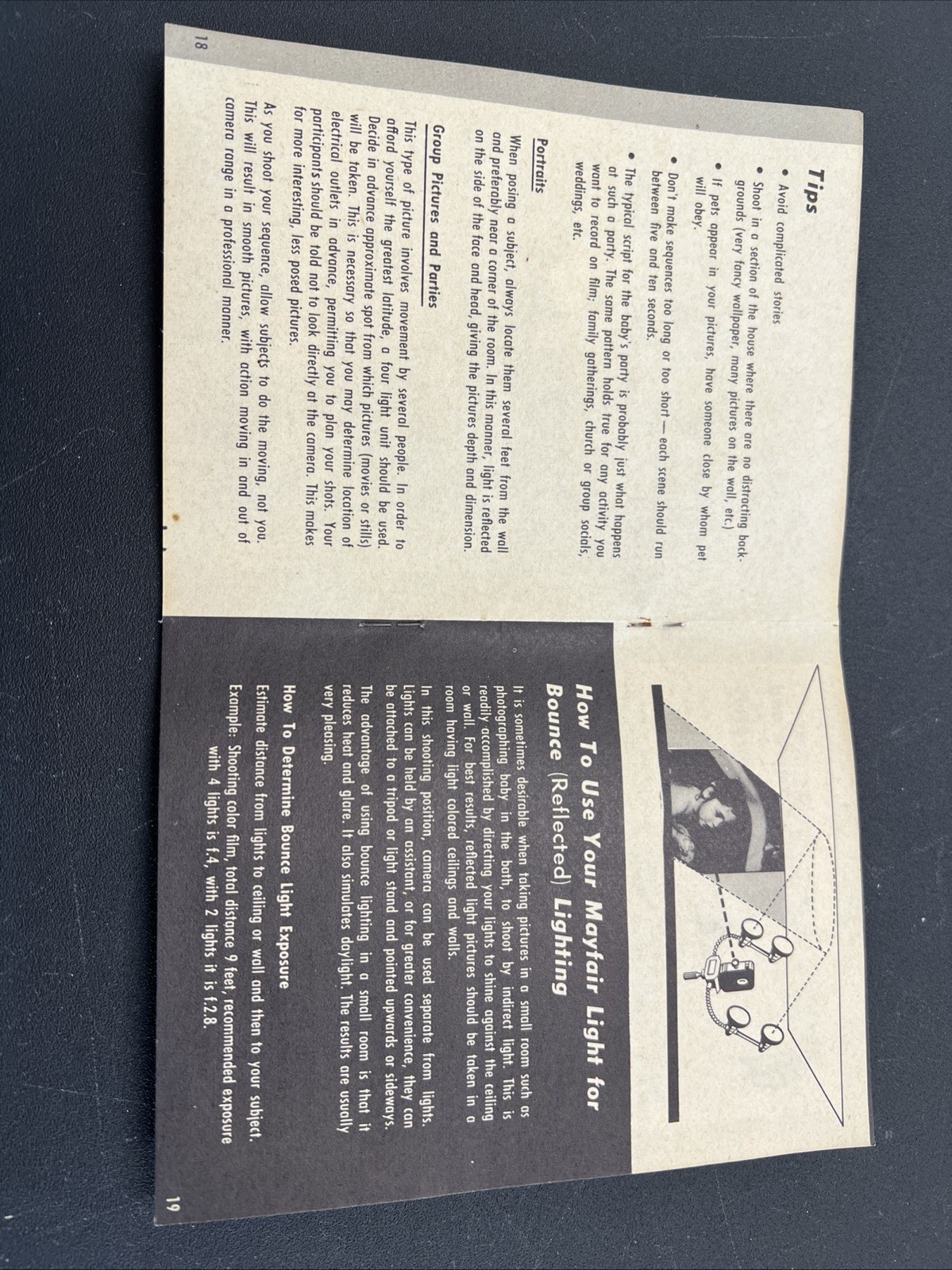 1955 How to Take Better Indoor Movies Easier W/ lighting exposure wheel Roberts