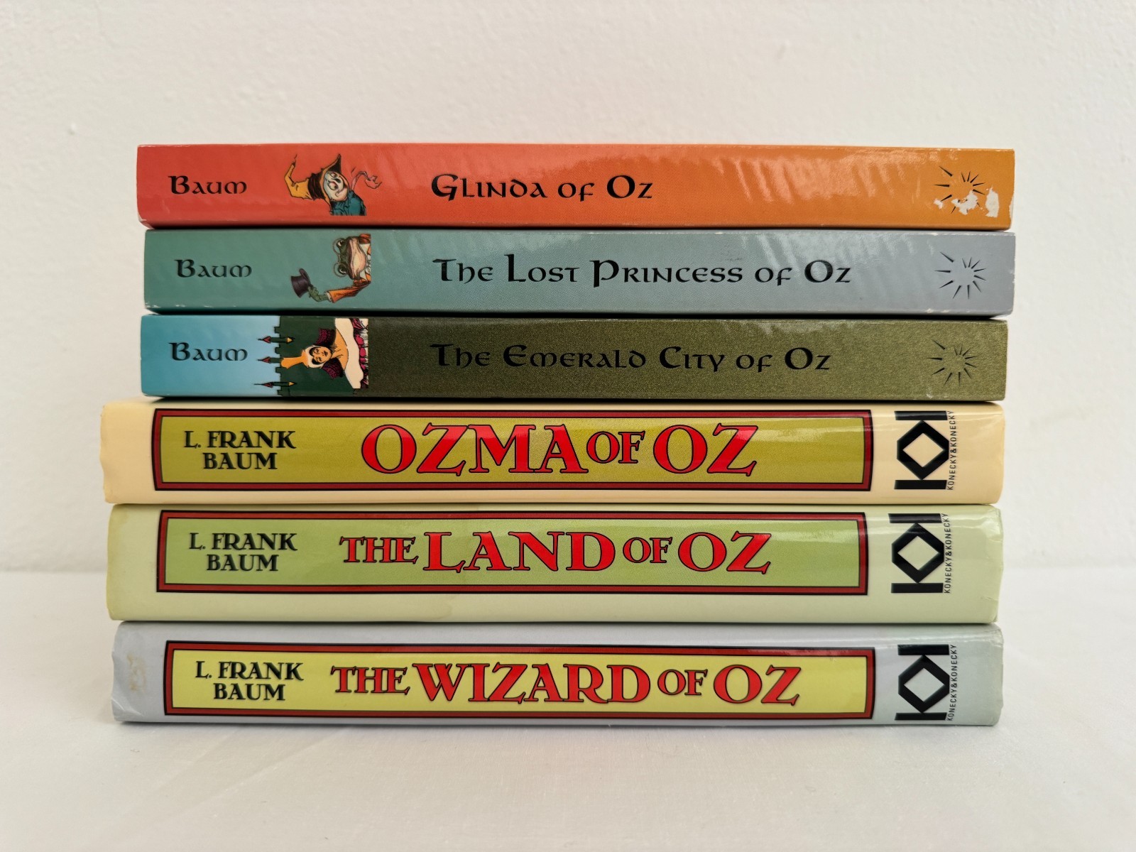 Wizard of Oz Books by L. Frank Baum Lot of 6 Large Print Books, 3 HC w/DJ, 3 PB