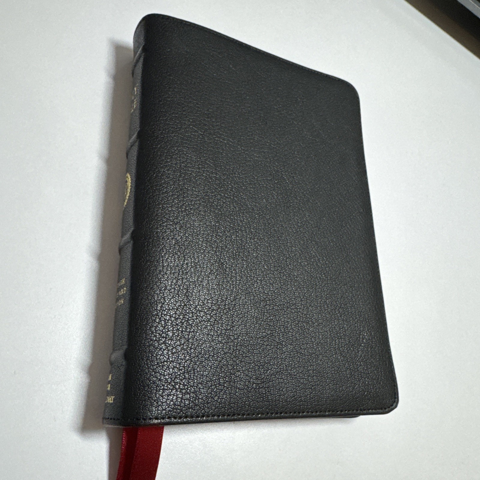 Holy Bible ESV Heirloom Single Column Personal Size Bible, Goatskin, Black